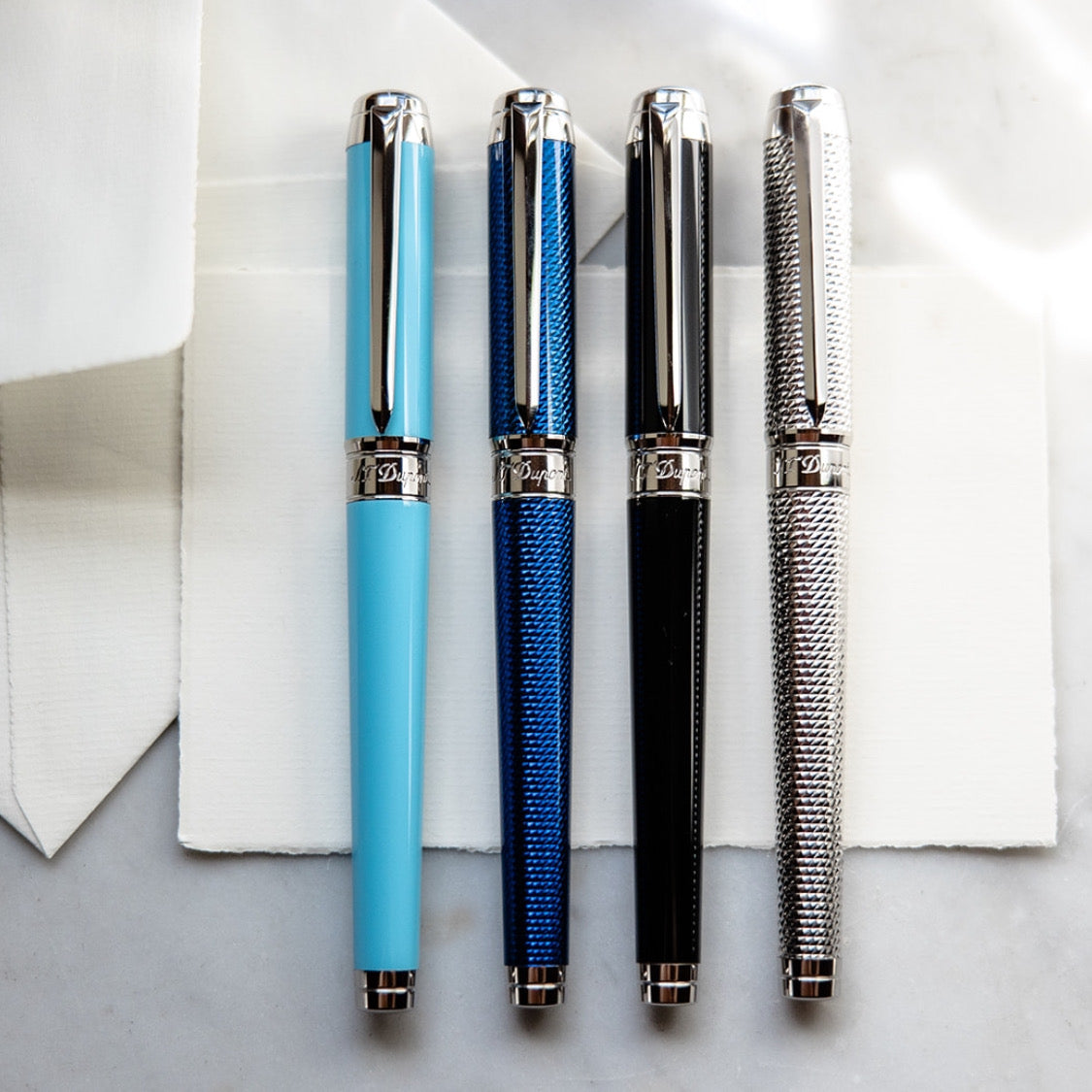 S.T. Dupont Eternity XL Blue Lacquer Over Guilloche