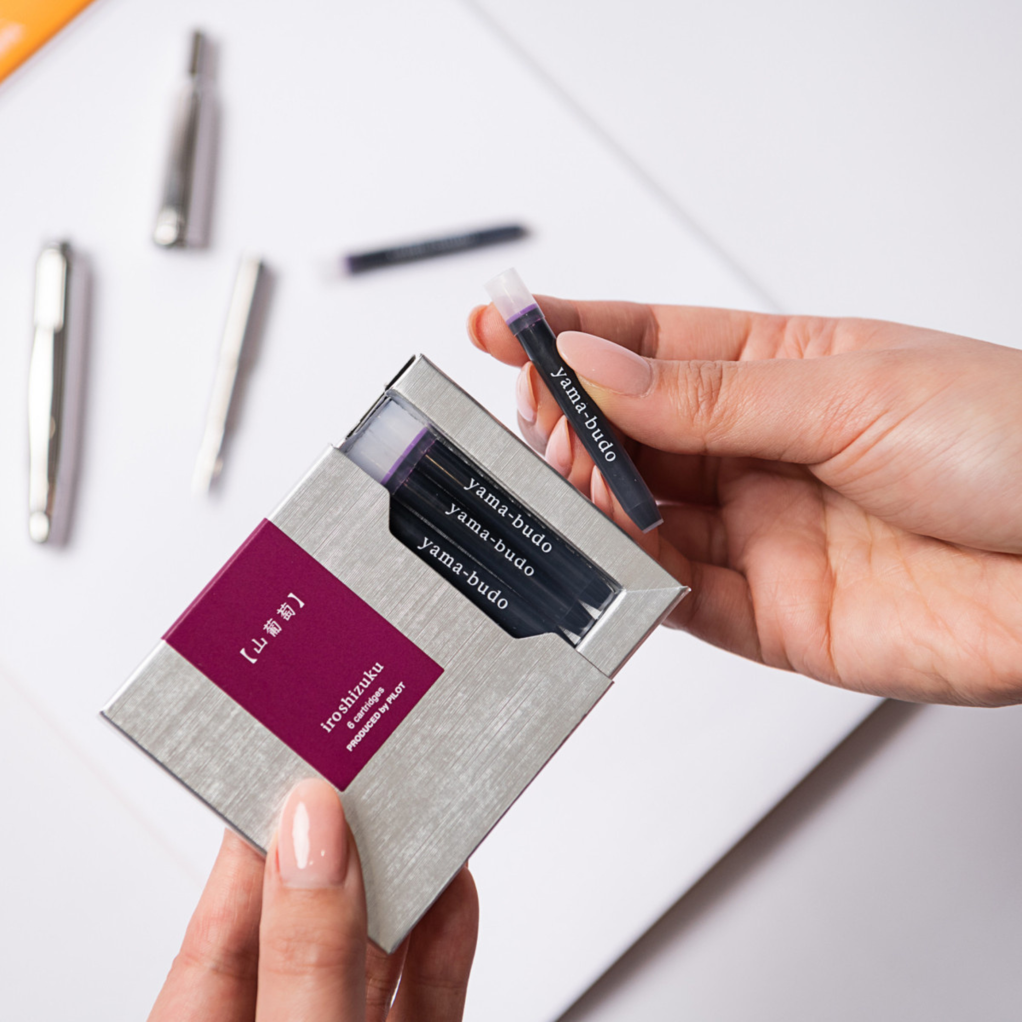Pilot Iroshizuku Ink Cartridges - Yama-budo (Crimson Glory Burgundy) Pack of 6