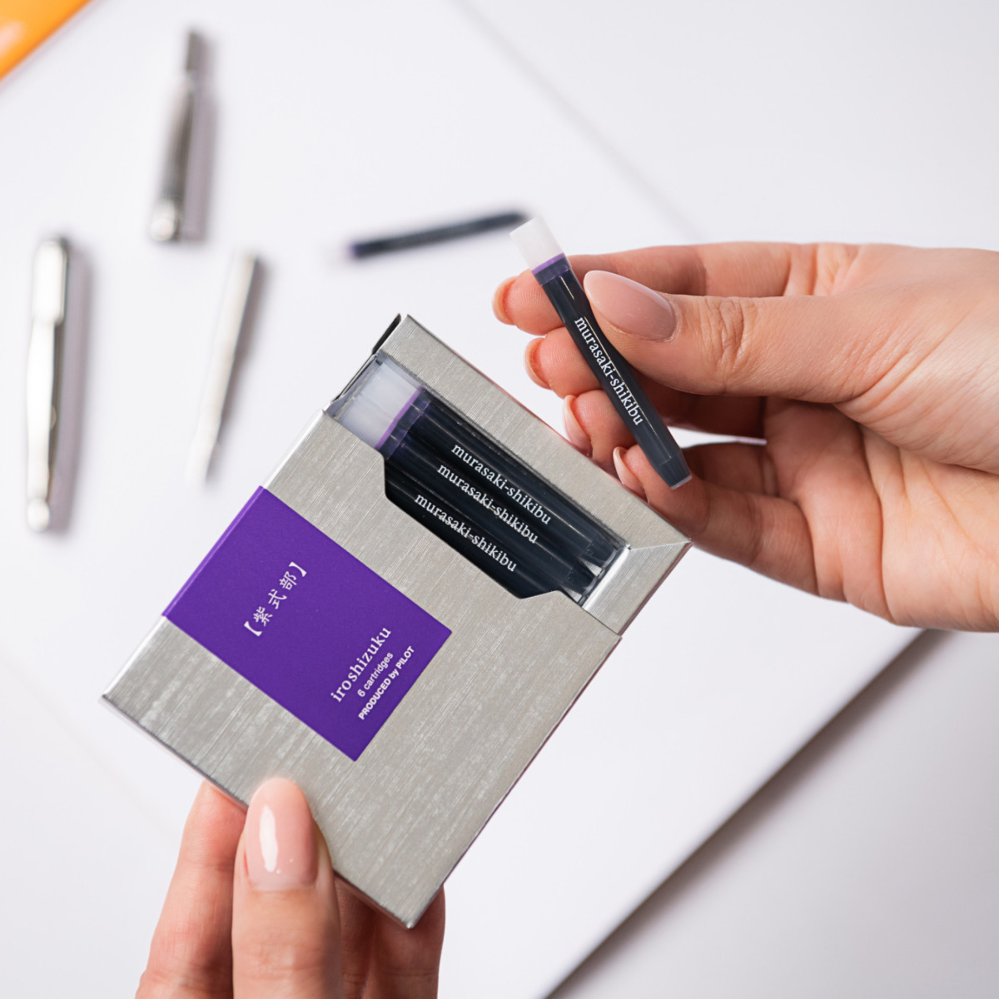 Pilot Iroshizuku Ink Cartridges - Mursaski-shikibu (Beautyberry Purple) Pack of 6