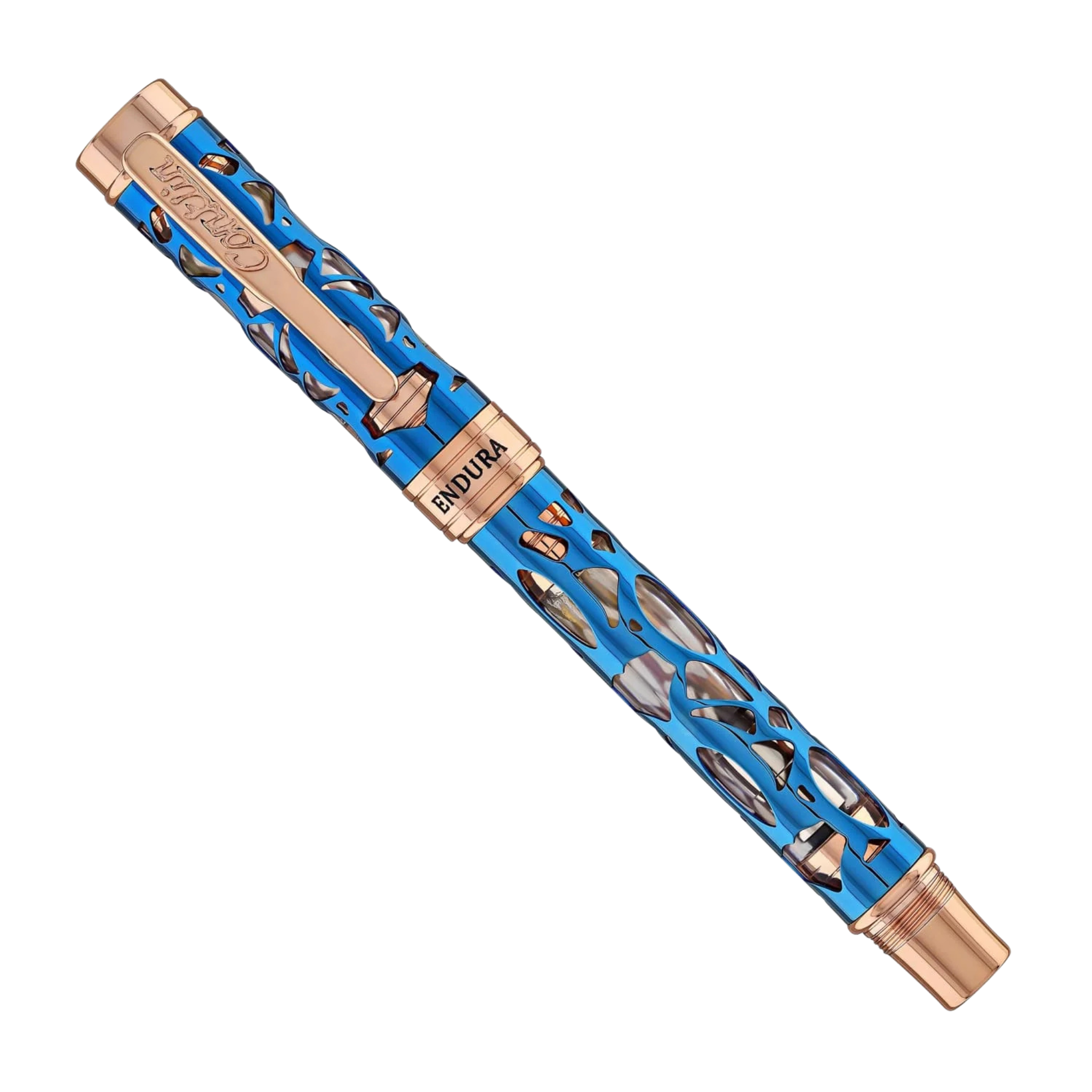 Conklin Endura Deco Crest Blue & Rosegold - Fountain Pen