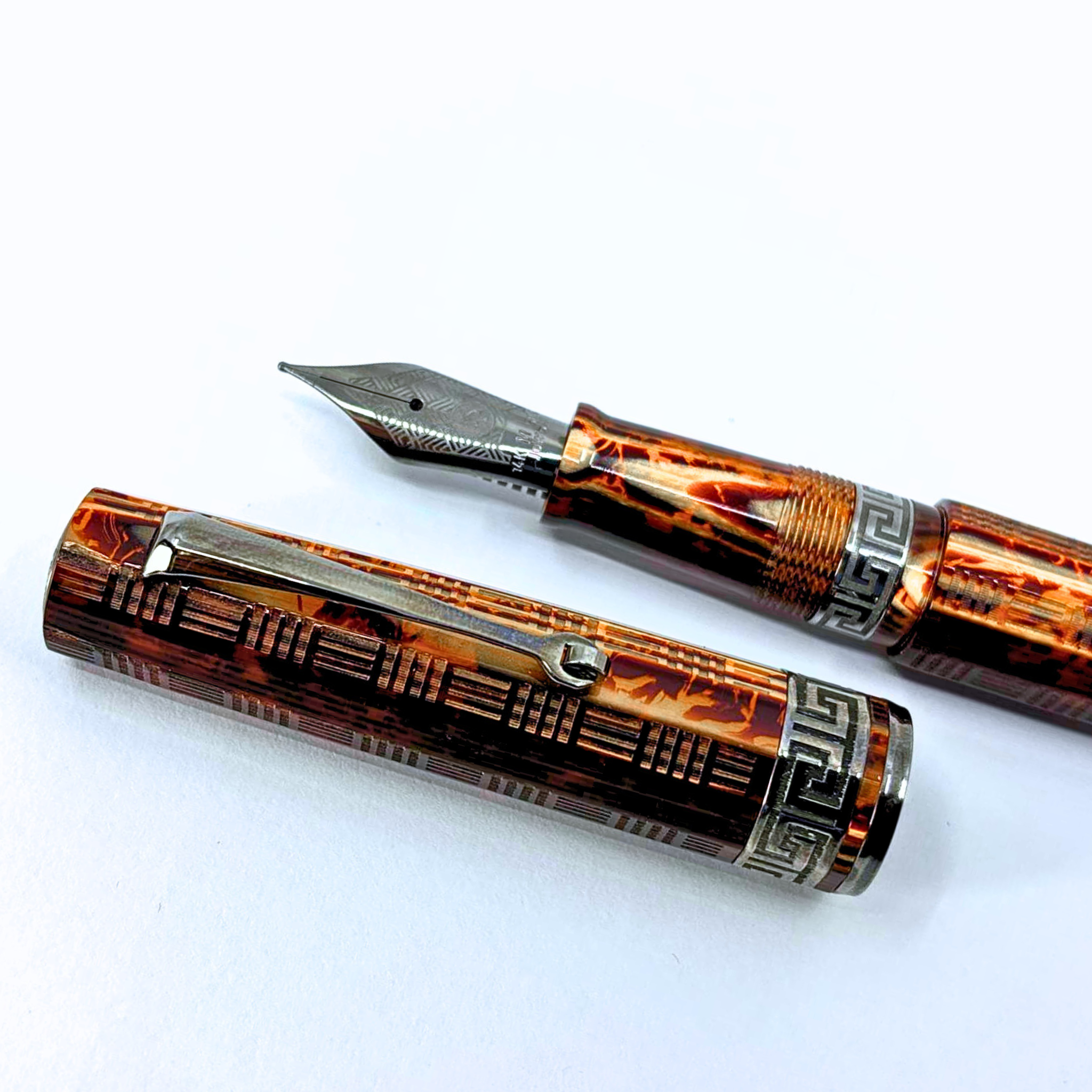 ASC Gladiator Medio Bespoke 2025 Arco Bronze Guilloche Ruthenium Trim - Fountain Pen
