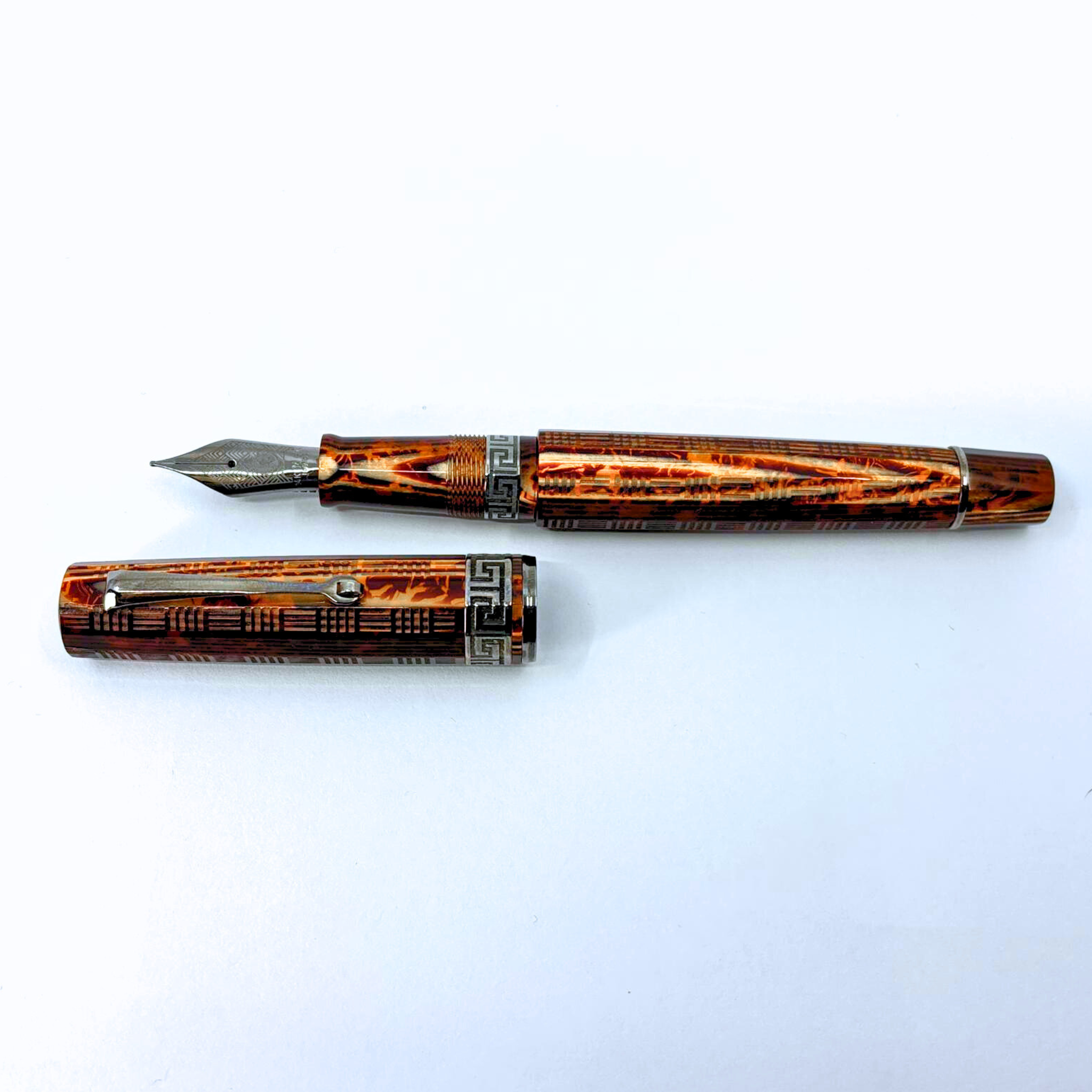 ASC Gladiator Medio Bespoke 2025 Arco Bronze Guilloche Ruthenium Trim - Fountain Pen