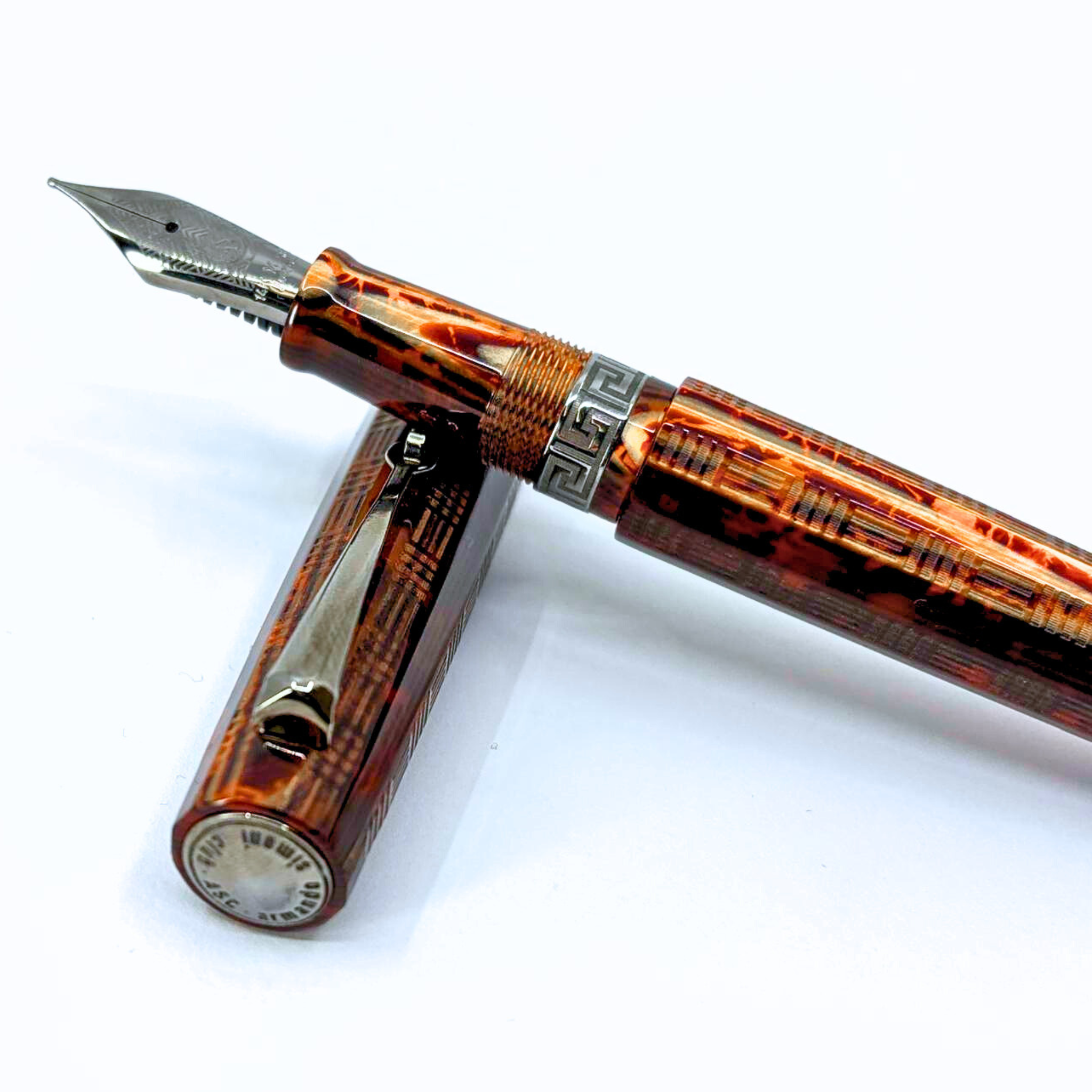 ASC Gladiator Medio Bespoke 2025 Arco Bronze Guilloche Ruthenium Trim - Fountain Pen