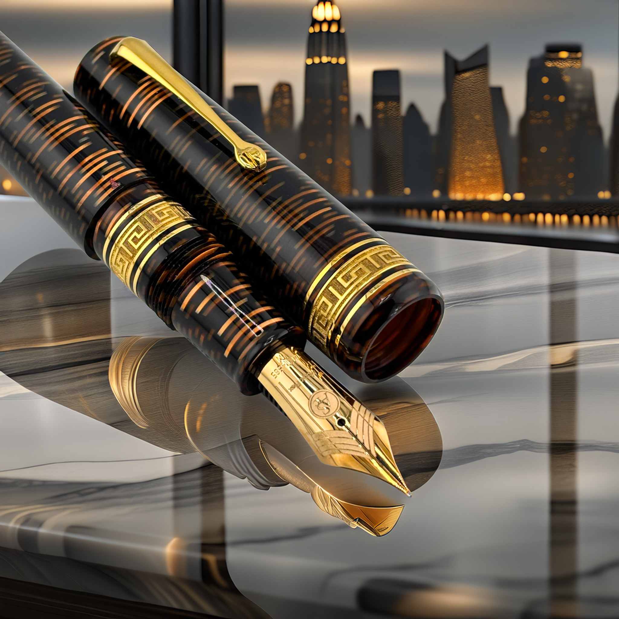ASC Bologna Extra Bronze Skyscraper Limited Edition - Fountain Pen