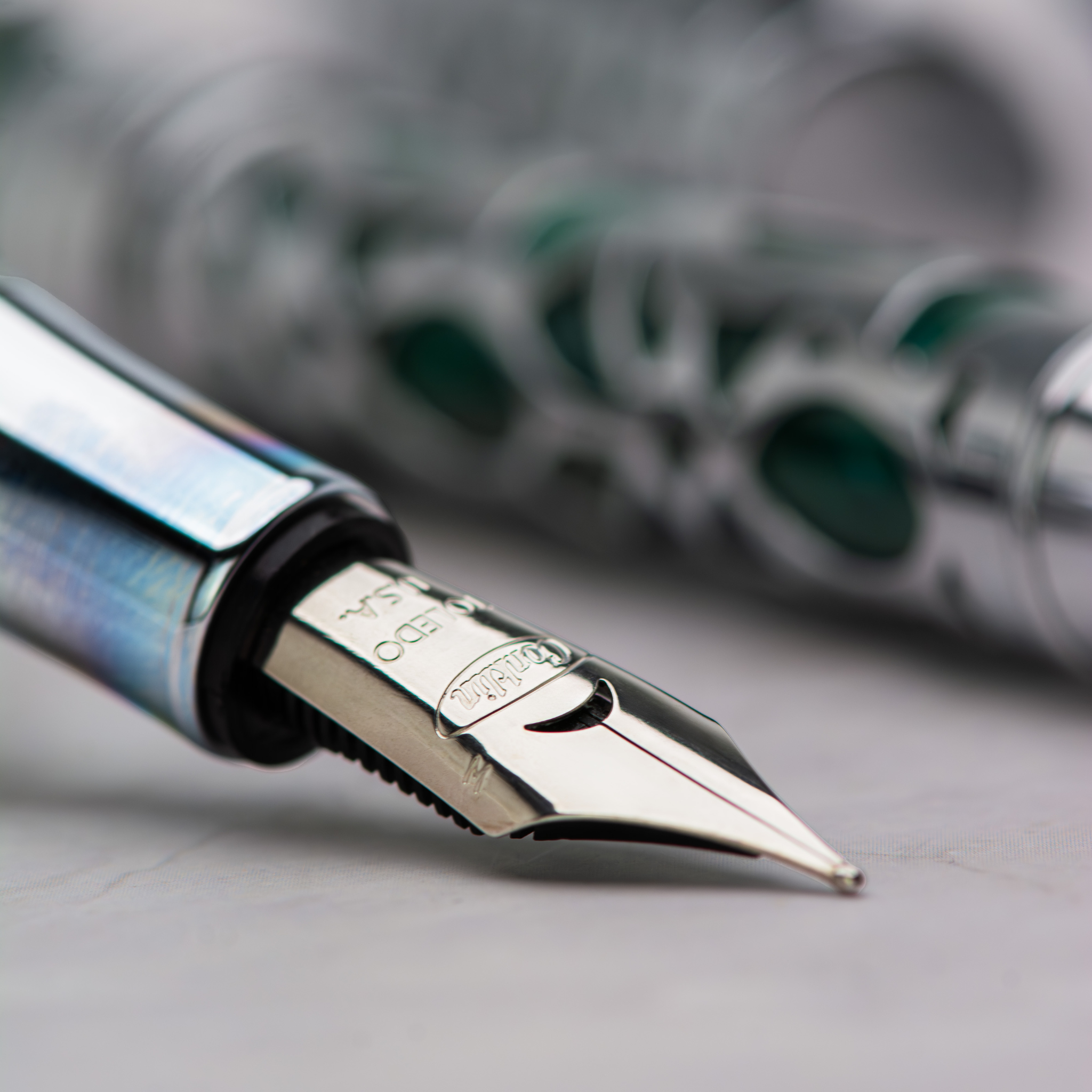 Conklin Endura Deco Crest Green Fountain Pen Collection