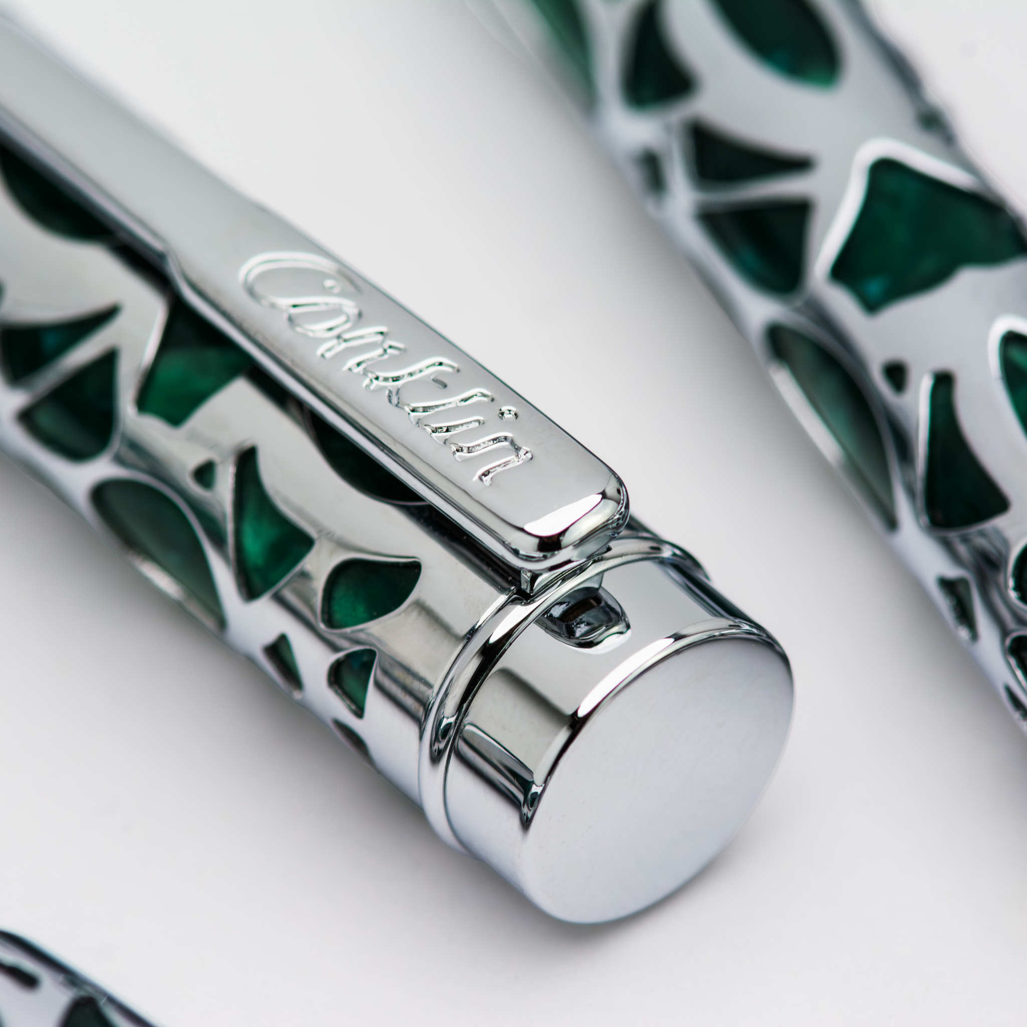 Conklin Endura Deco Crest Green Fountain Pen Collection