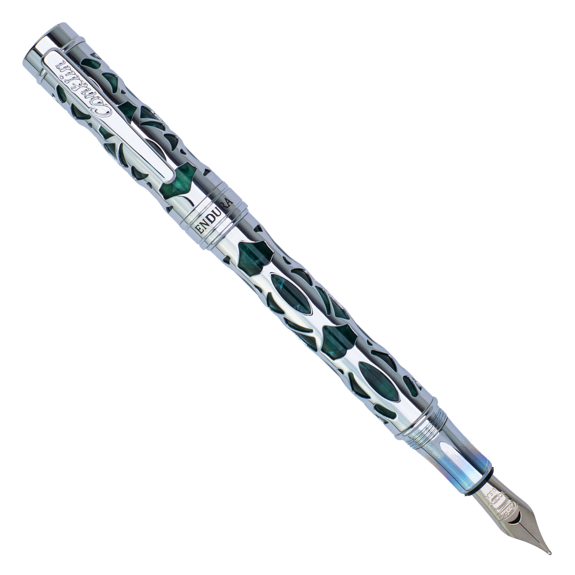 Conklin Endura Deco Crest Green Fountain Pen Collection