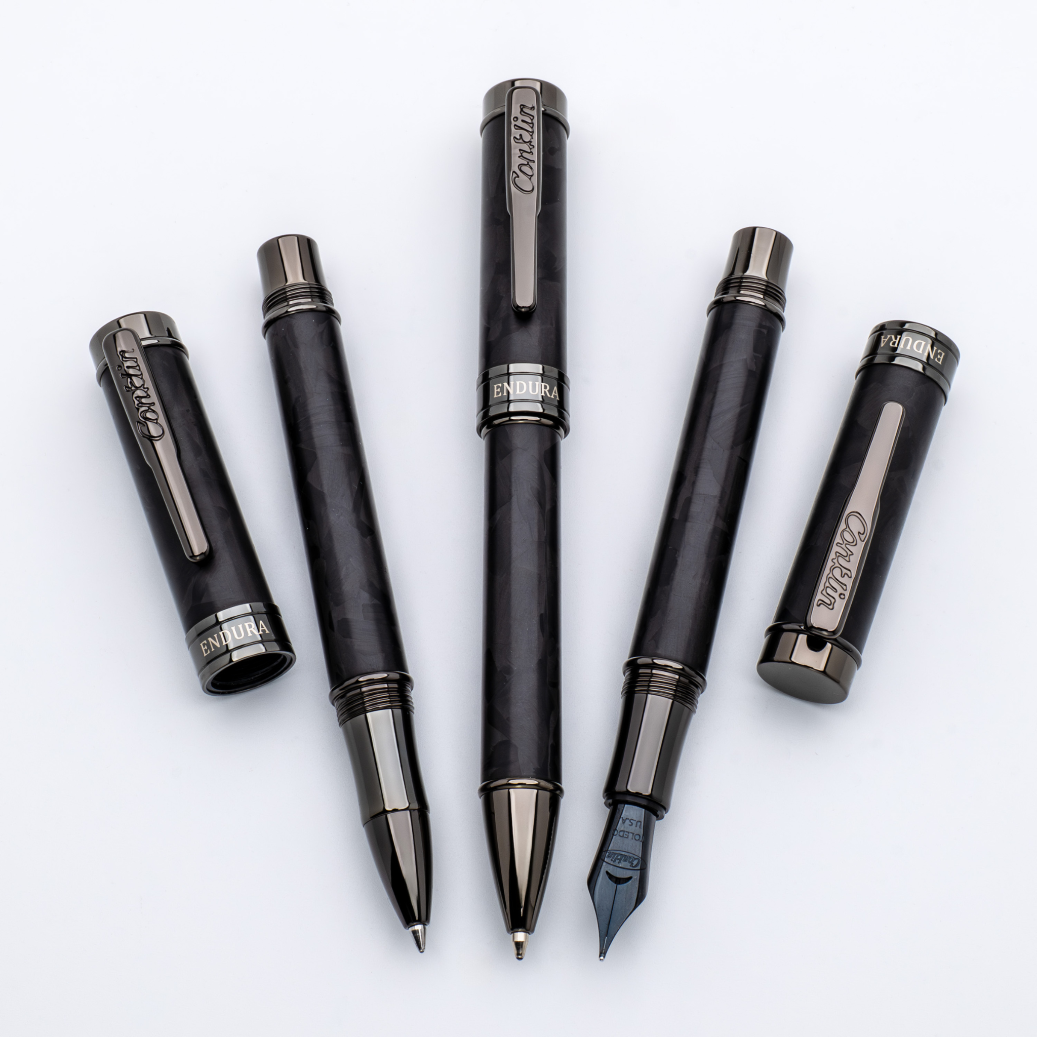Conklin Endura Forged Carbon Fountain Pen Collection
