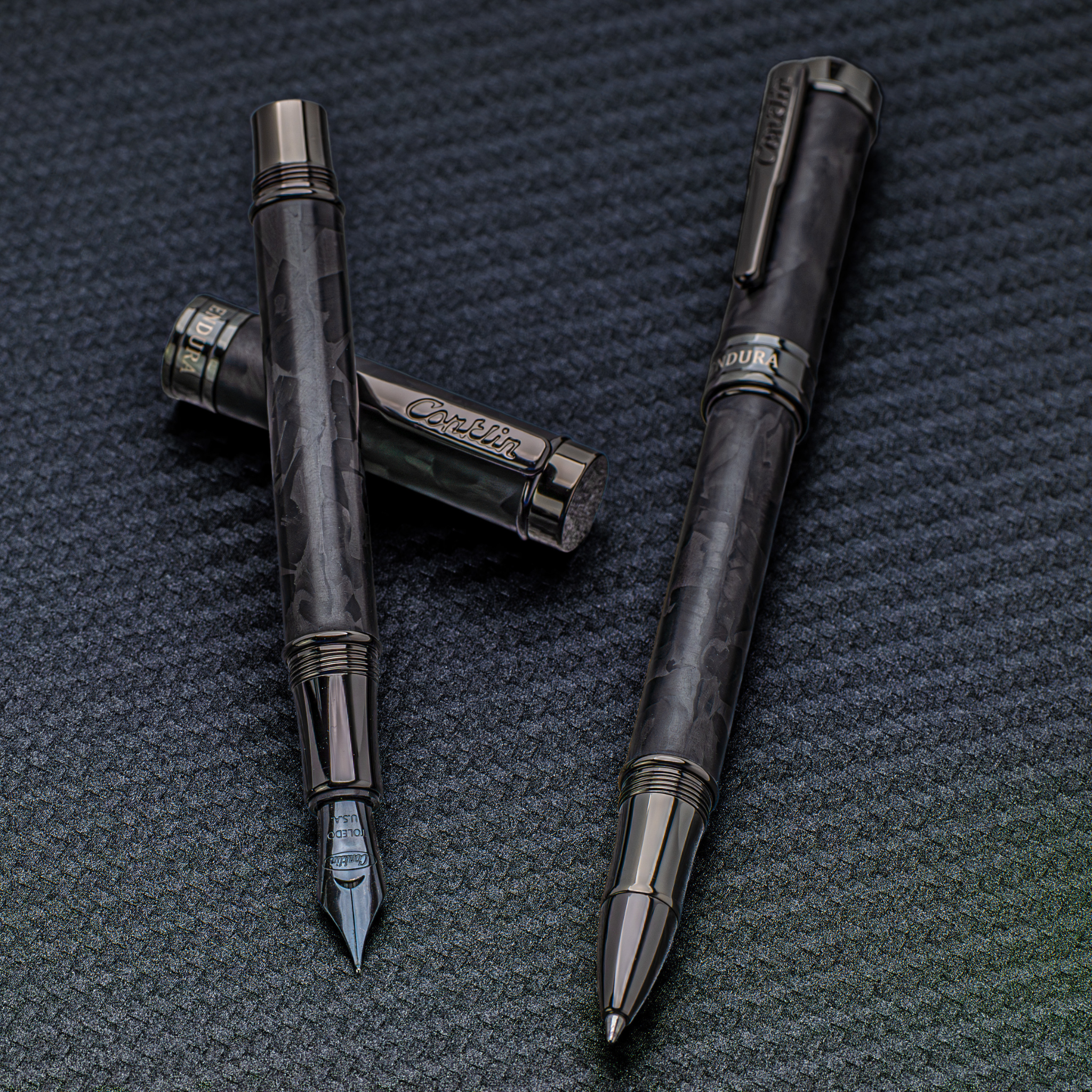 Conklin Endura Forged Carbon Fountain Pen Collection