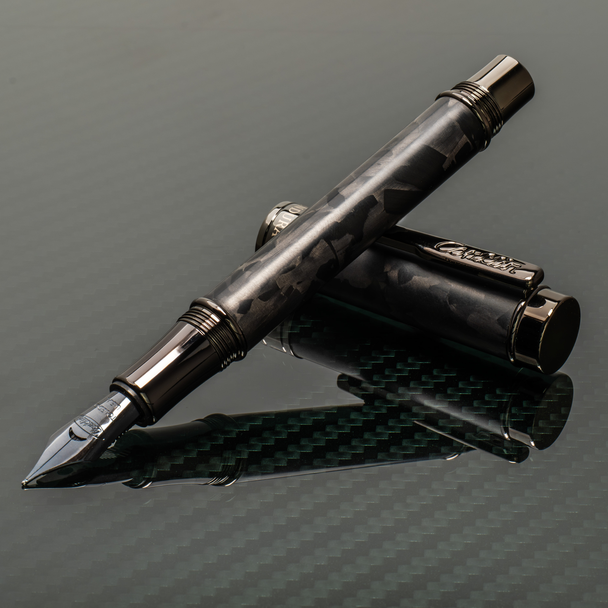 Conklin Endura Forged Carbon Fountain Pen Collection