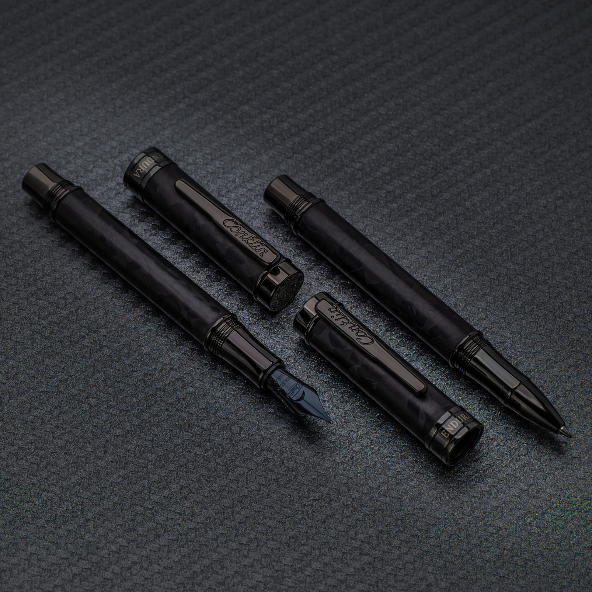 Conklin Endura Forged Carbon Fountain Pen Collection