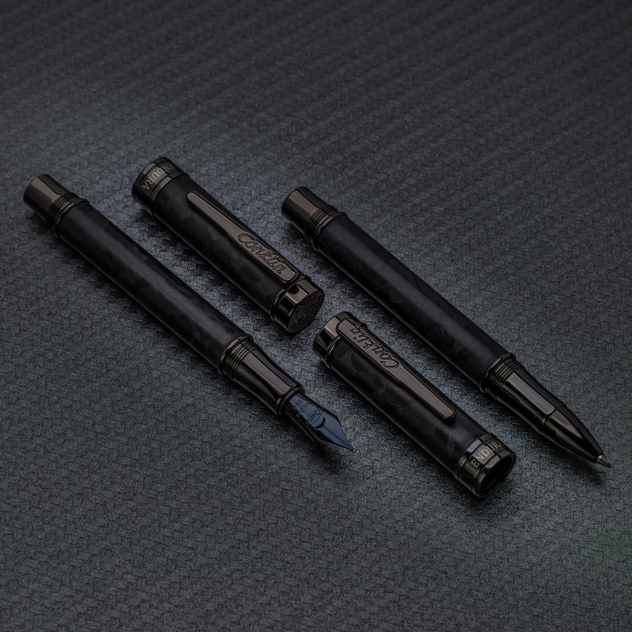 Conklin Endura Forged Carbon Fountain Pen Collection