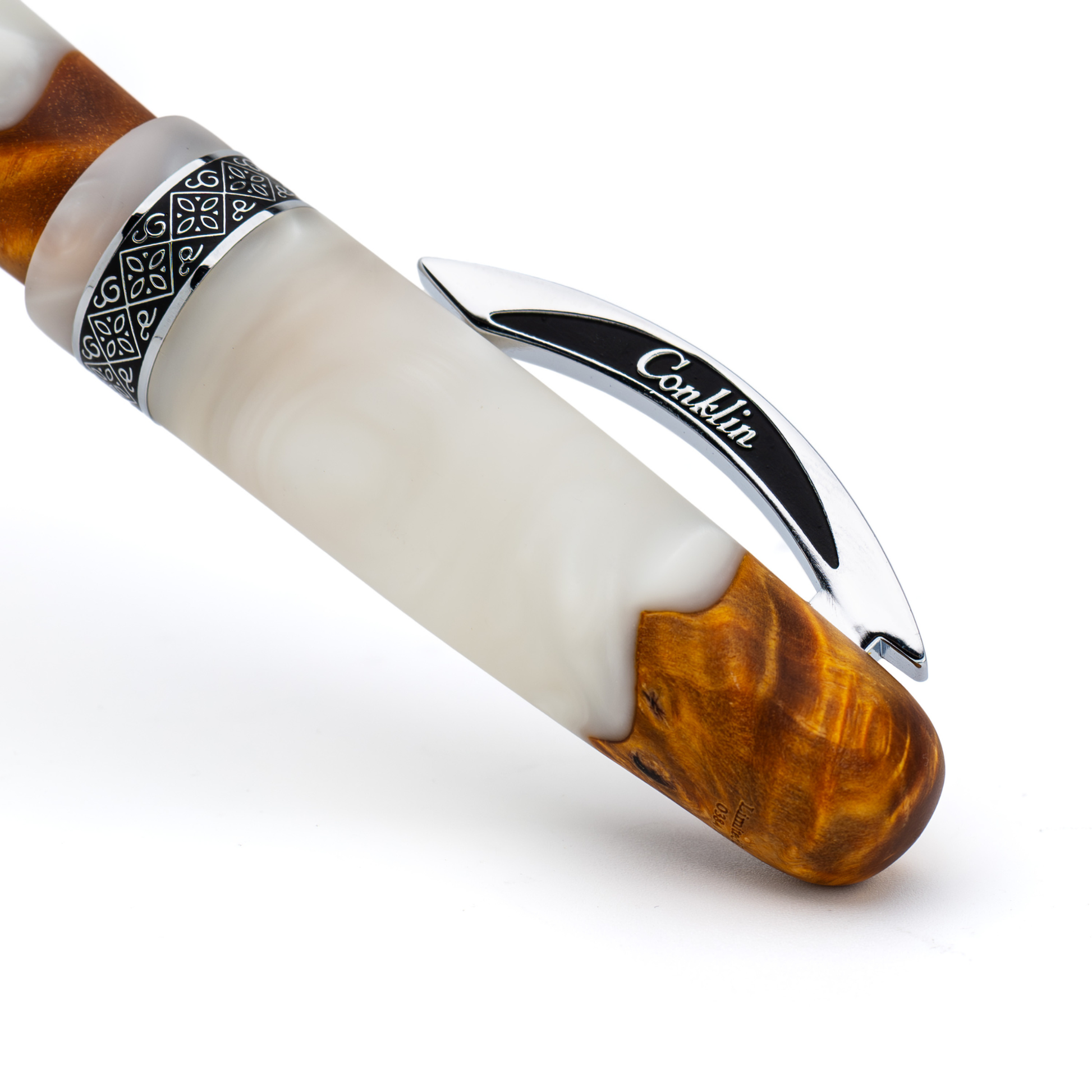 Conklin 1898 Spectra Fusion White Chrome Trim Fountain Pen Collection