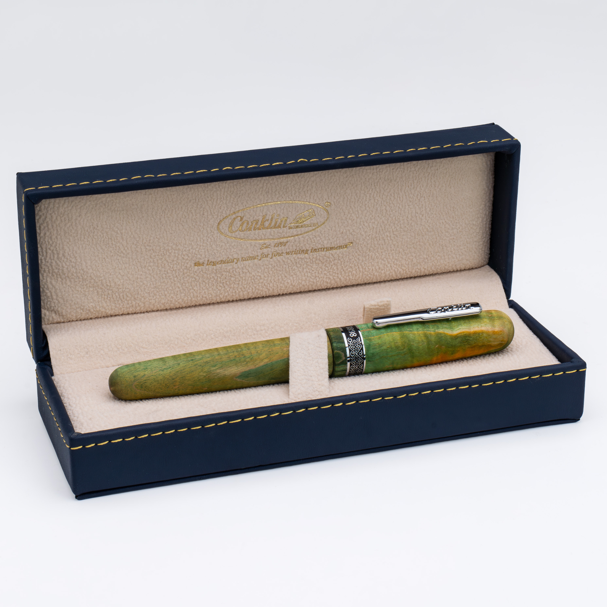 Conklin 1898 Stabilized Wood Matte Green Fountain Pen Collection
