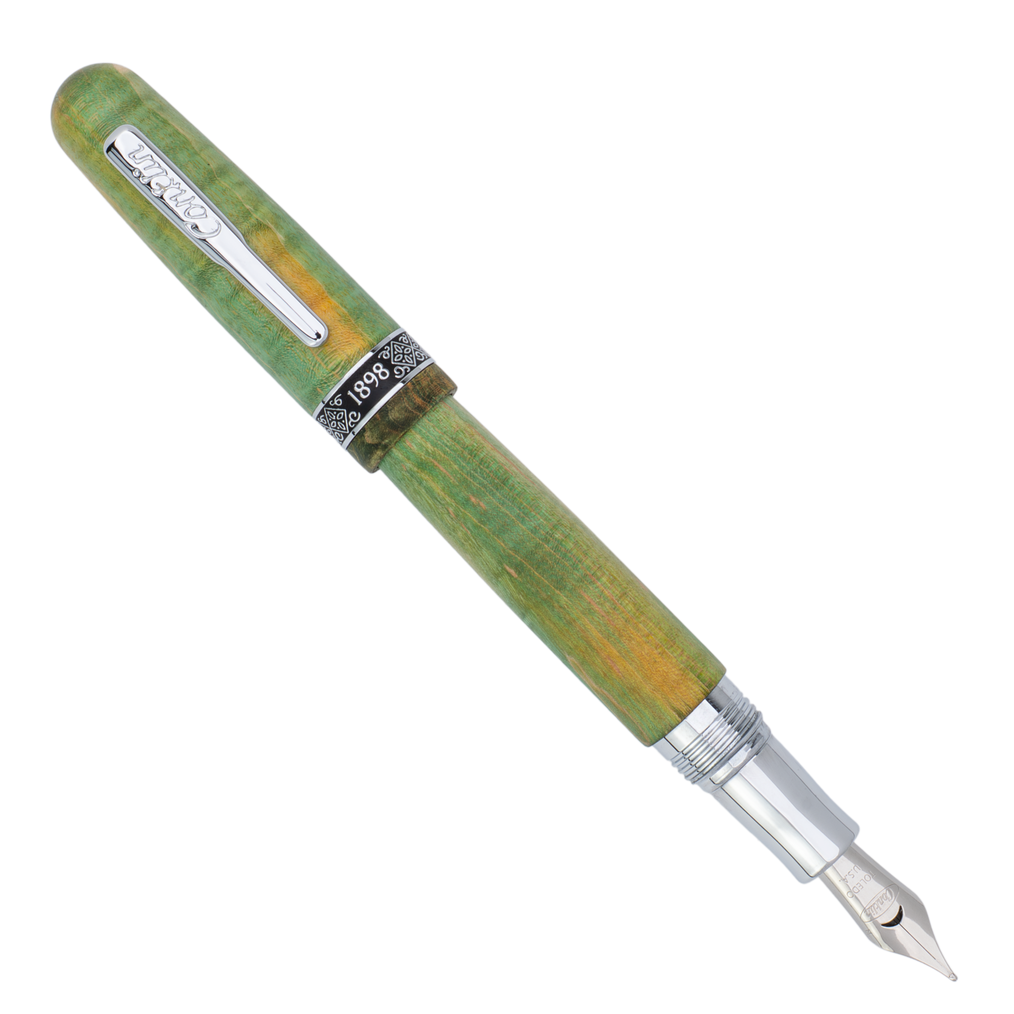 Conklin 1898 Stabilized Wood Matte Green Fountain Pen Collection