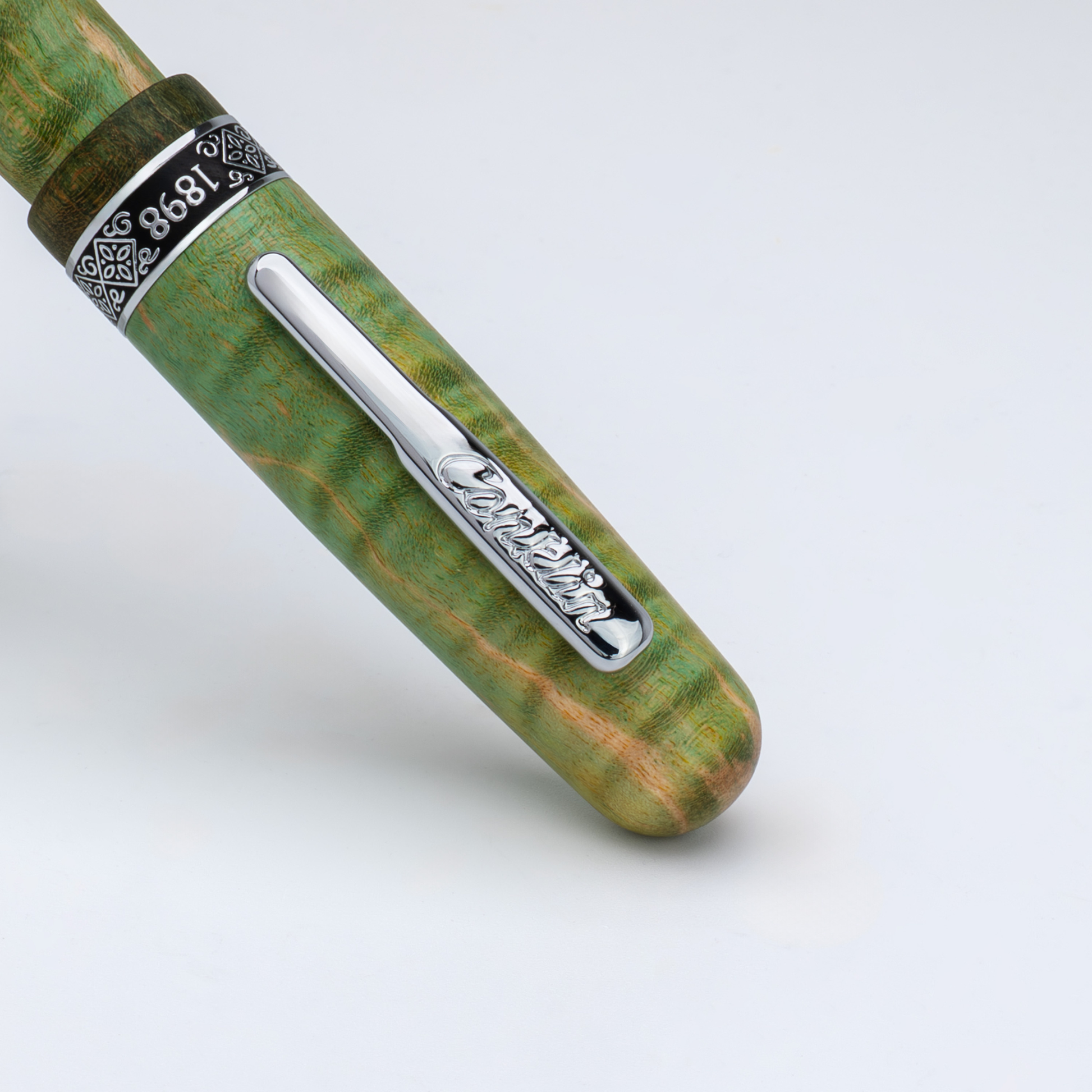 Conklin 1898 Stabilized Wood Matte Green Rollerball Pen Collection