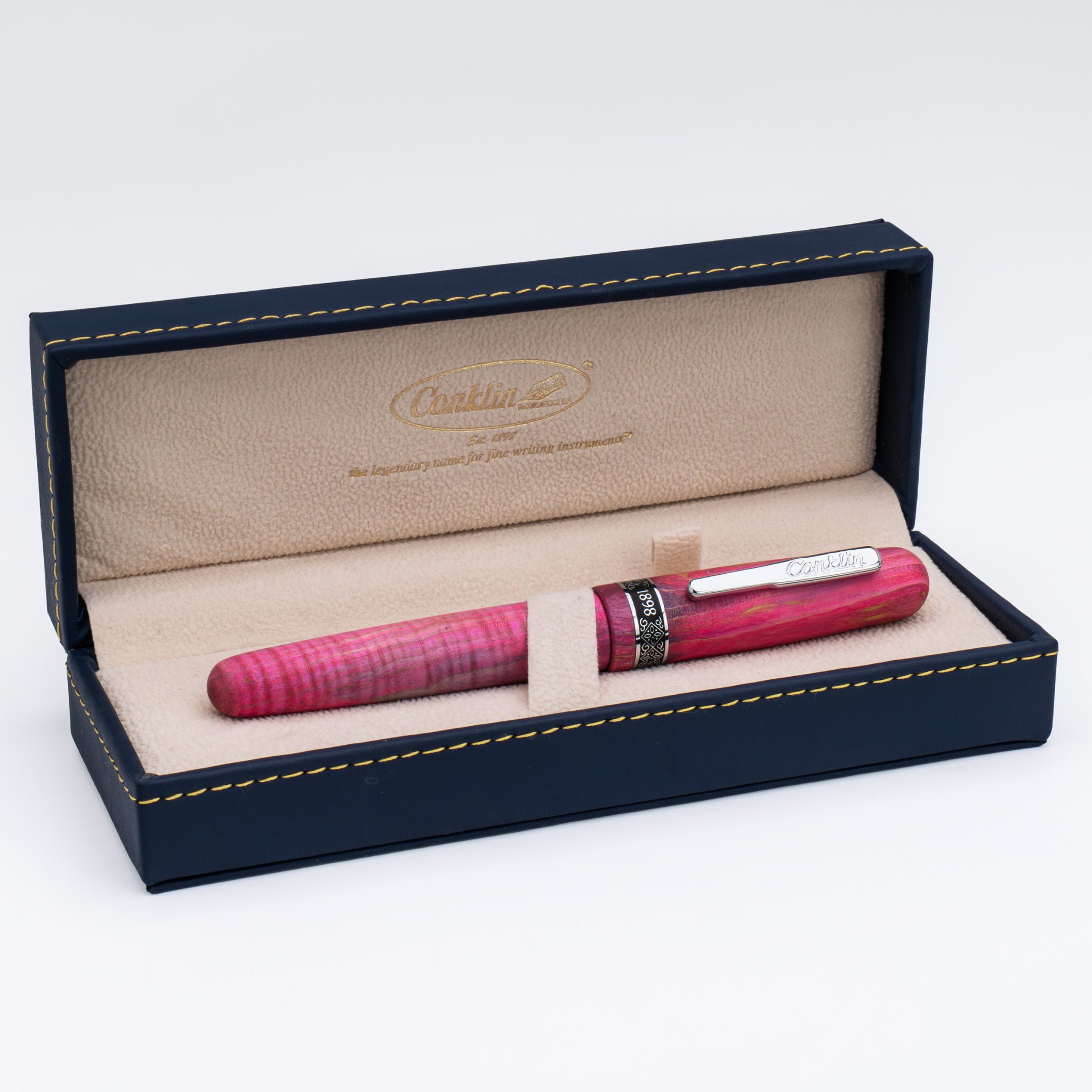 Conklin 1898 Stabilized Wood Purple/Pink Fountain Pen Collection