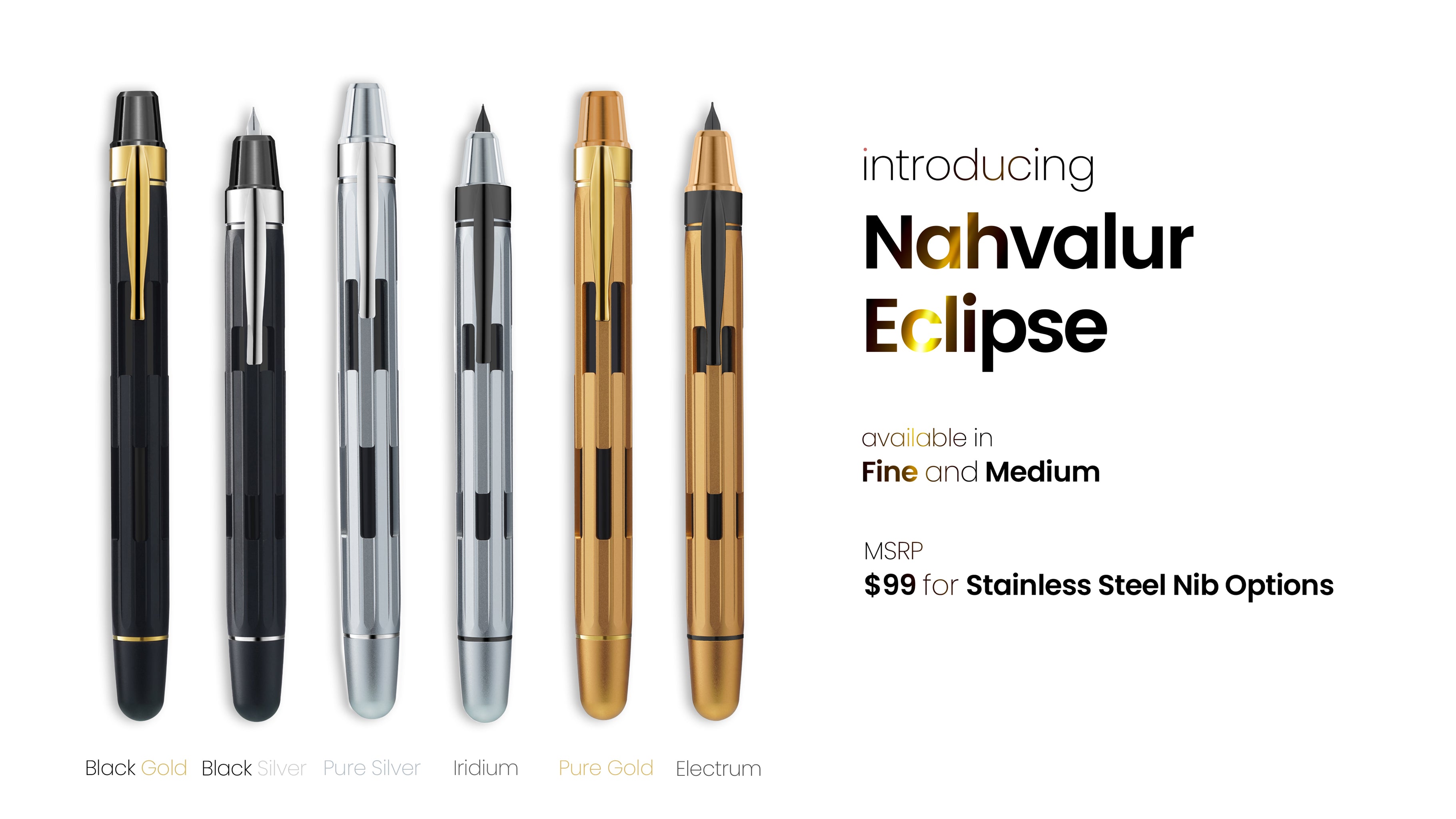 Nahvalur Eclipse Electrum - Fountain Pen