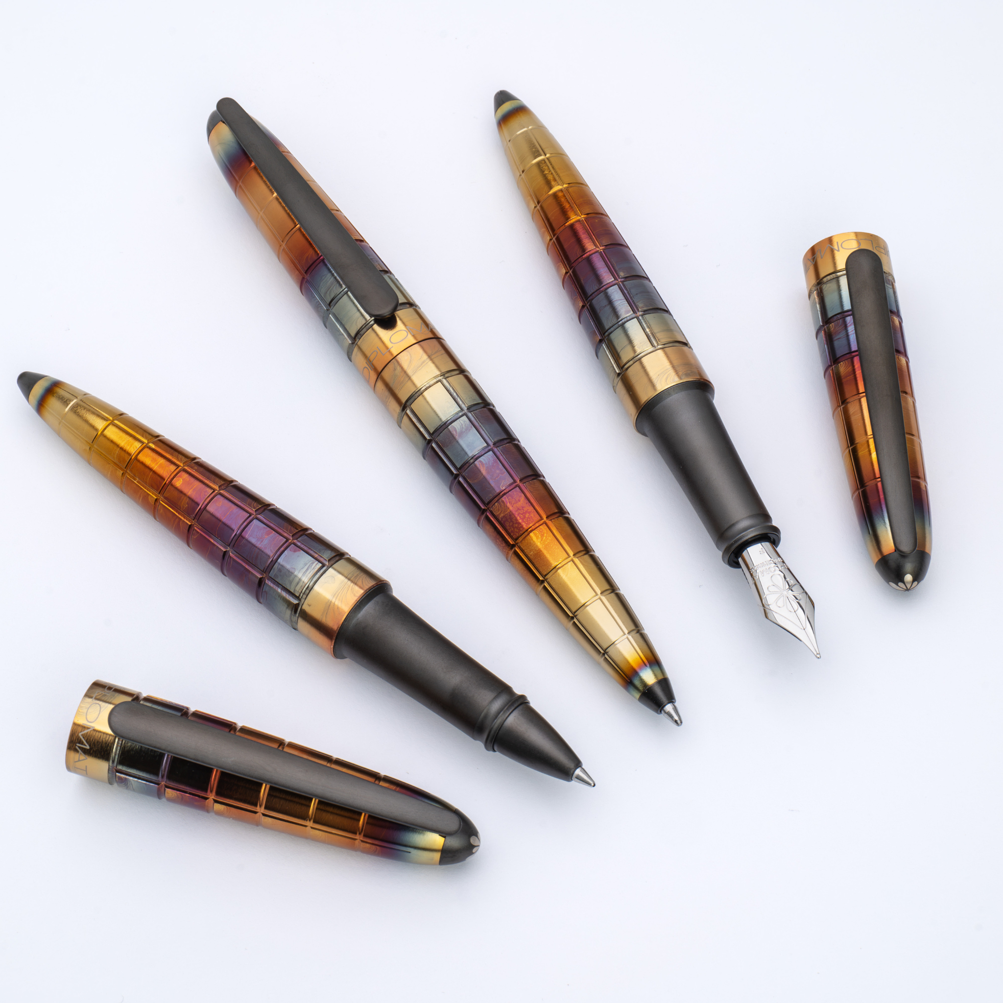 Diplomat Aero Rhomb Flame Fountain Pen collection