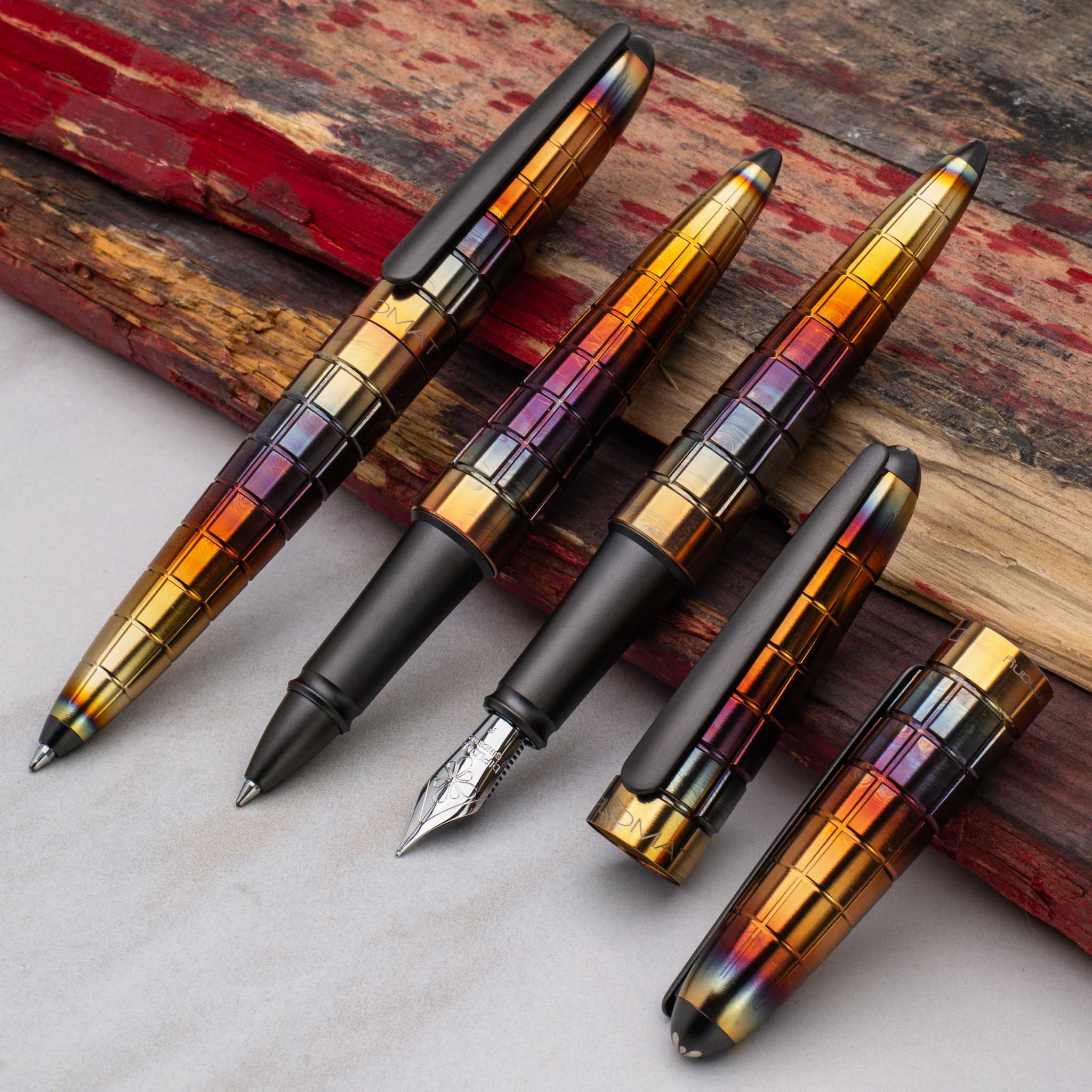 Diplomat Aero Rhomb Flame Fountain Pen collection