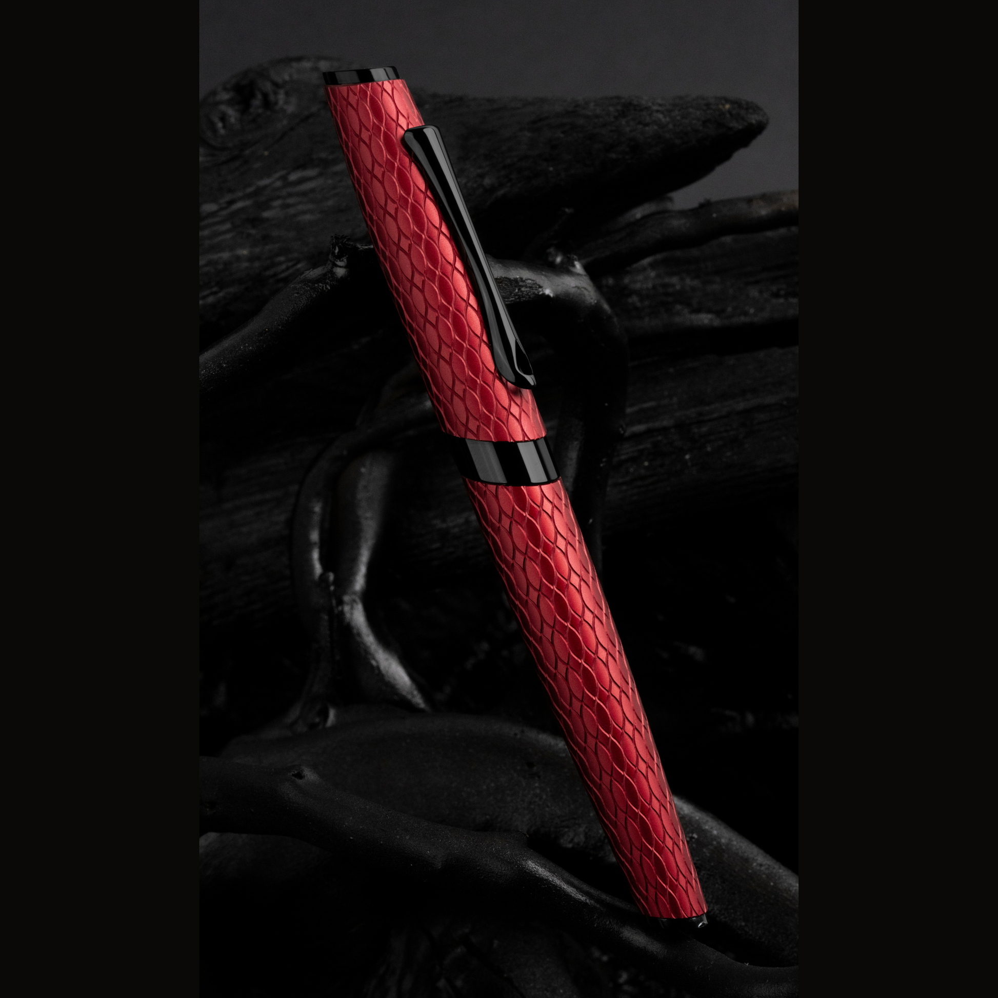 Diplomat Cobra Burgundy Red Guilloche Fountain Pen Collection