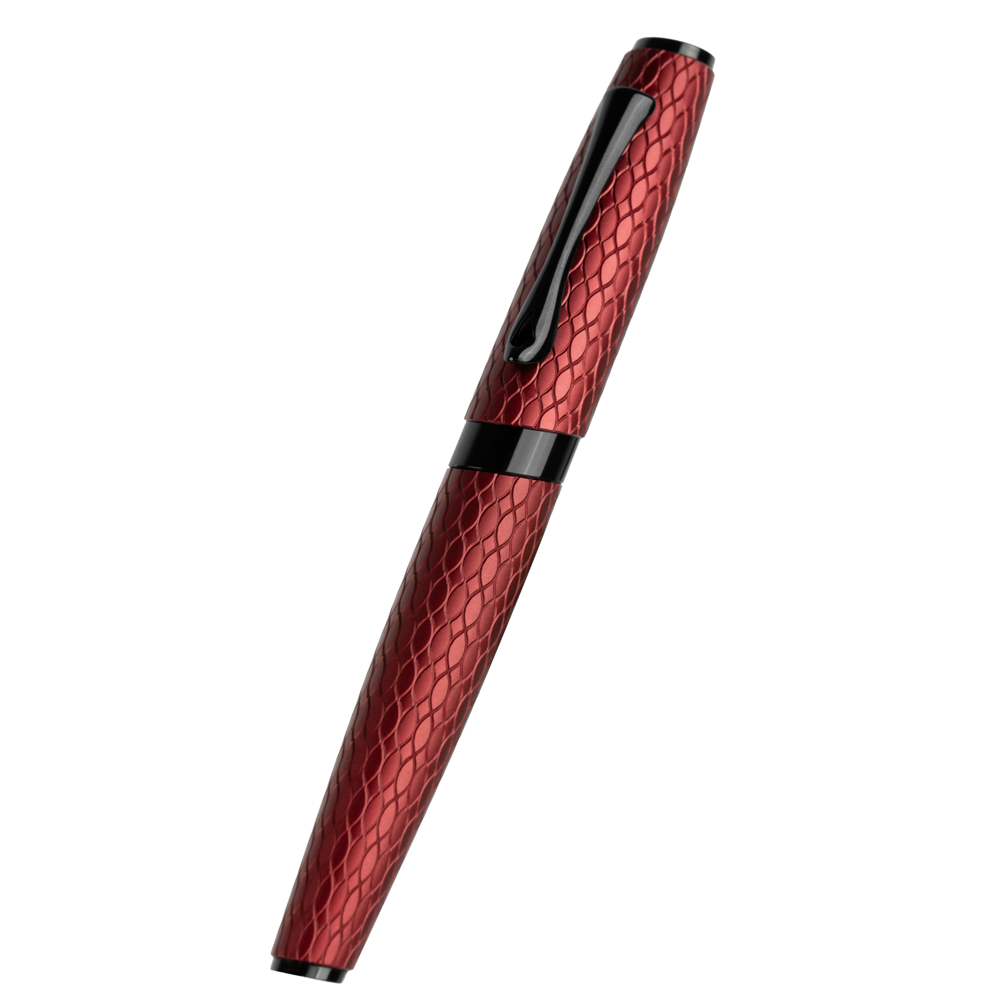 Diplomat Cobra Burgundy Red Guilloche Fountain Pen Collection