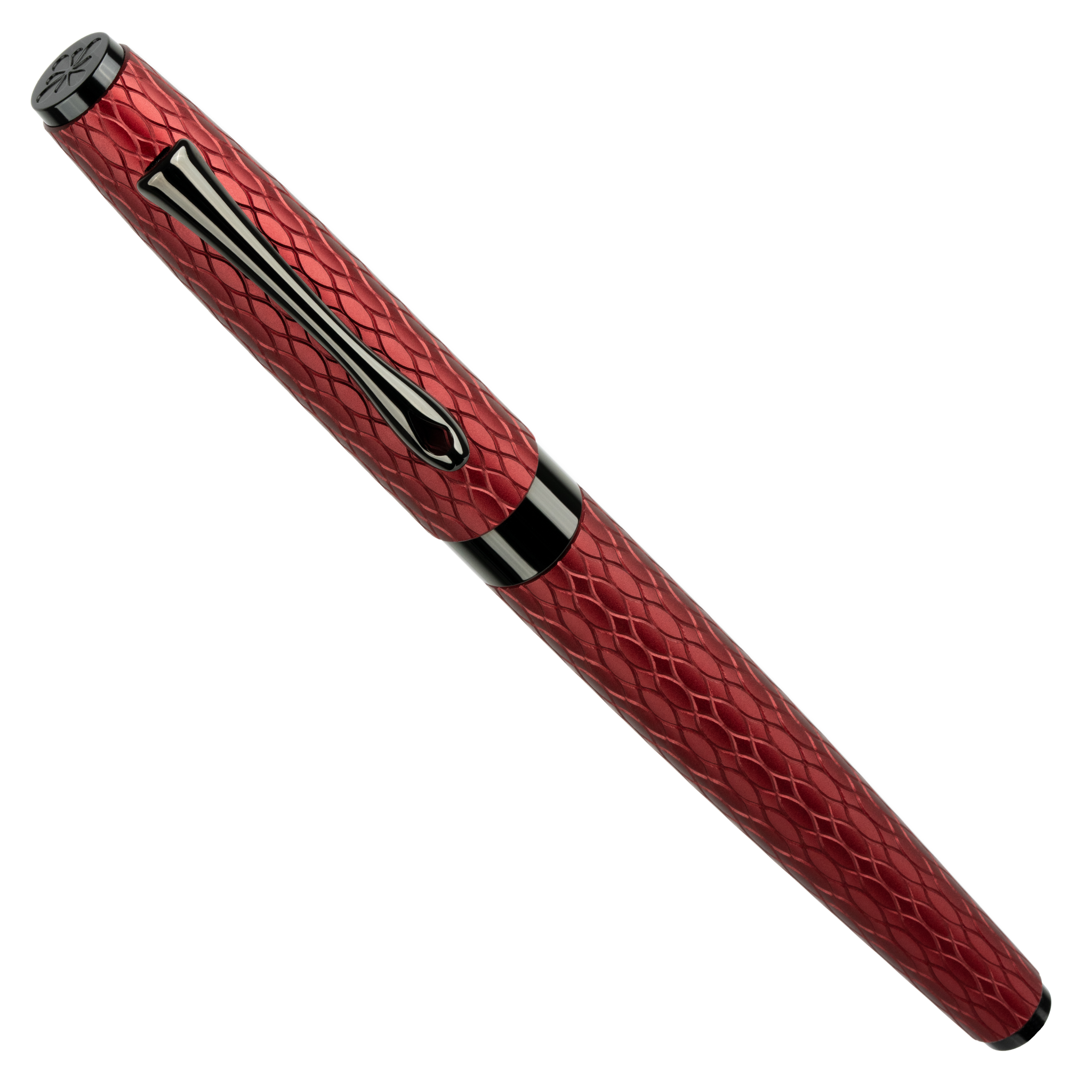 Diplomat Cobra Burgundy Red Guilloche Fountain Pen Collection