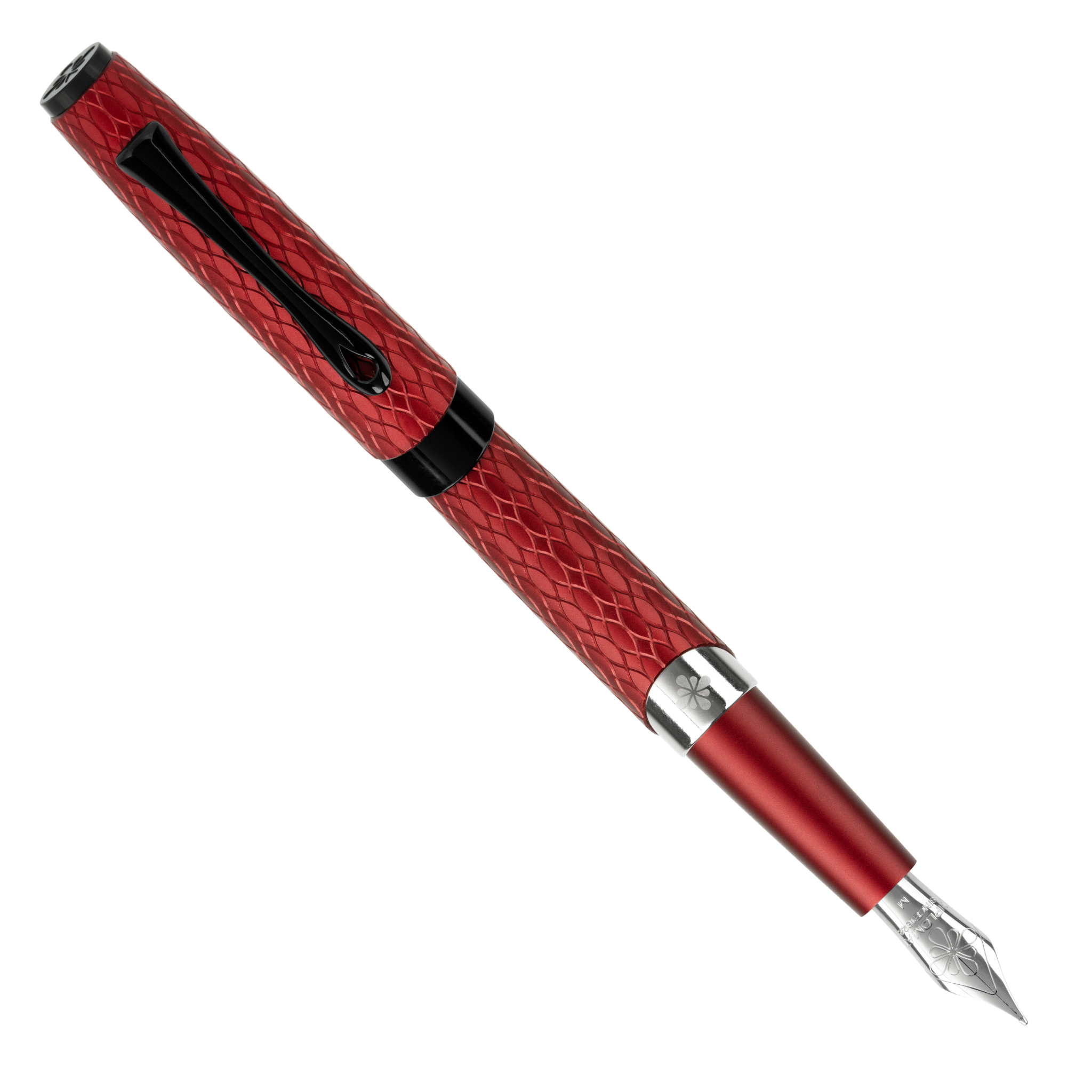 Diplomat Cobra Burgundy Red Guilloche Fountain Pen Collection