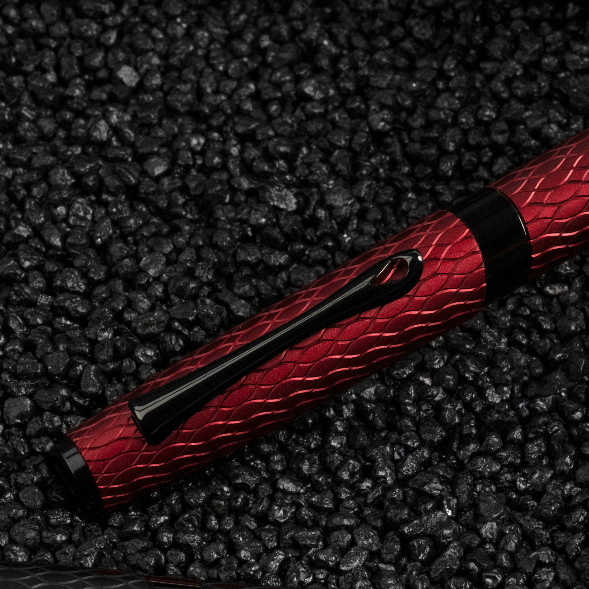 Diplomat Cobra Burgundy Red Guilloche Fountain Pen Collection
