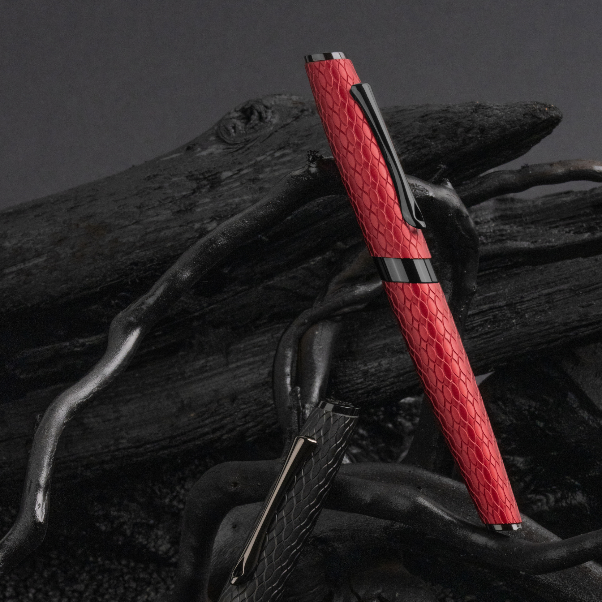 Diplomat Cobra Burgundy Red Guilloche Fountain Pen Collection