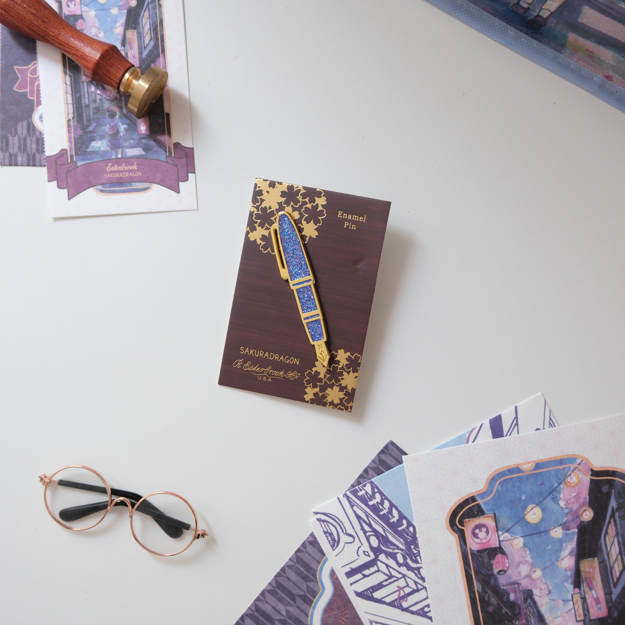 Esterbrook Sakura Street Pen Lapel Pin Collection