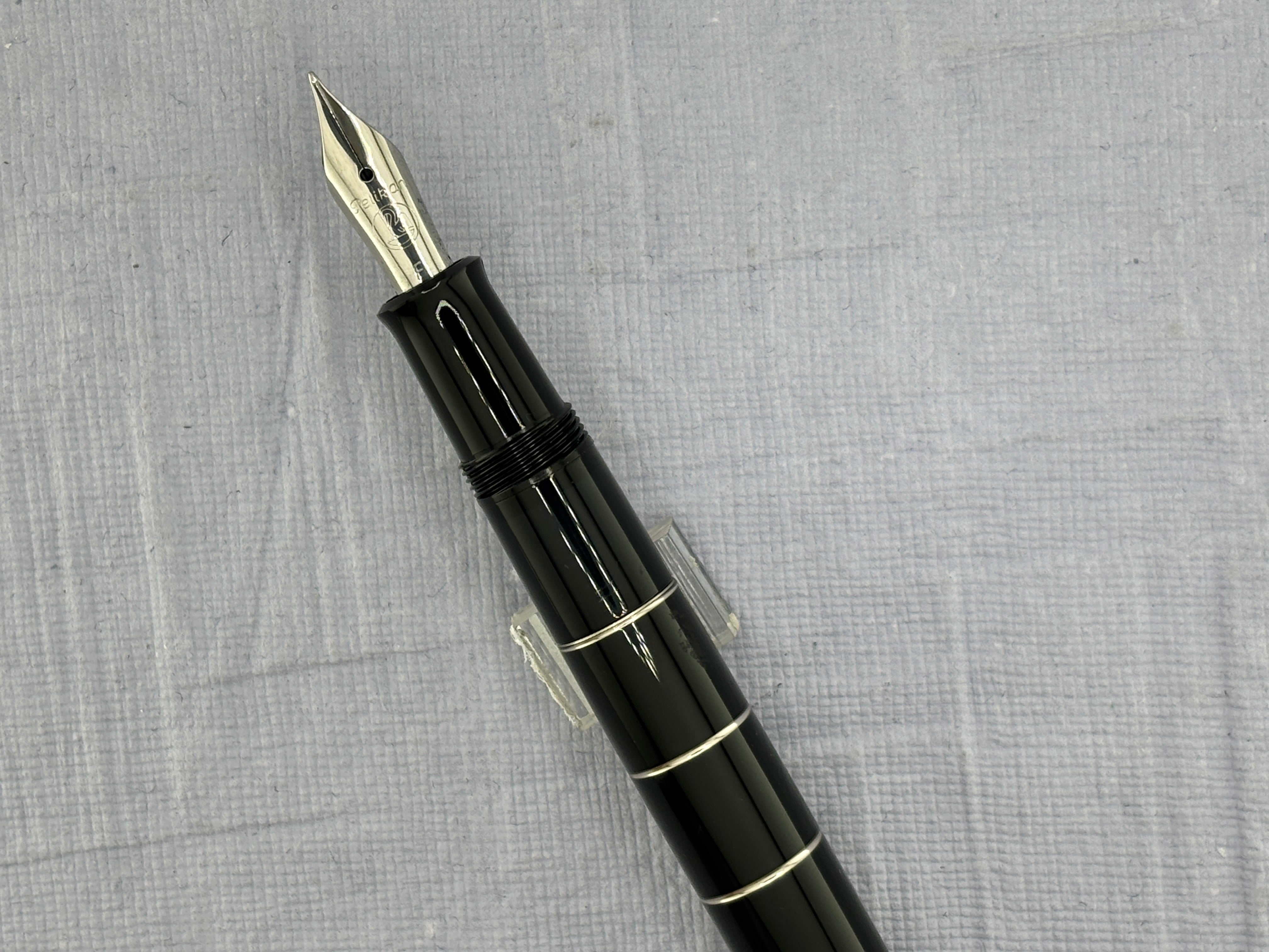 Pelikan Classic M215 Black and Silver Rings - Fountain Pen