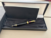Montblanc Boheme Black Red Stone 14K Gold Nib Fine - Fountain Pen