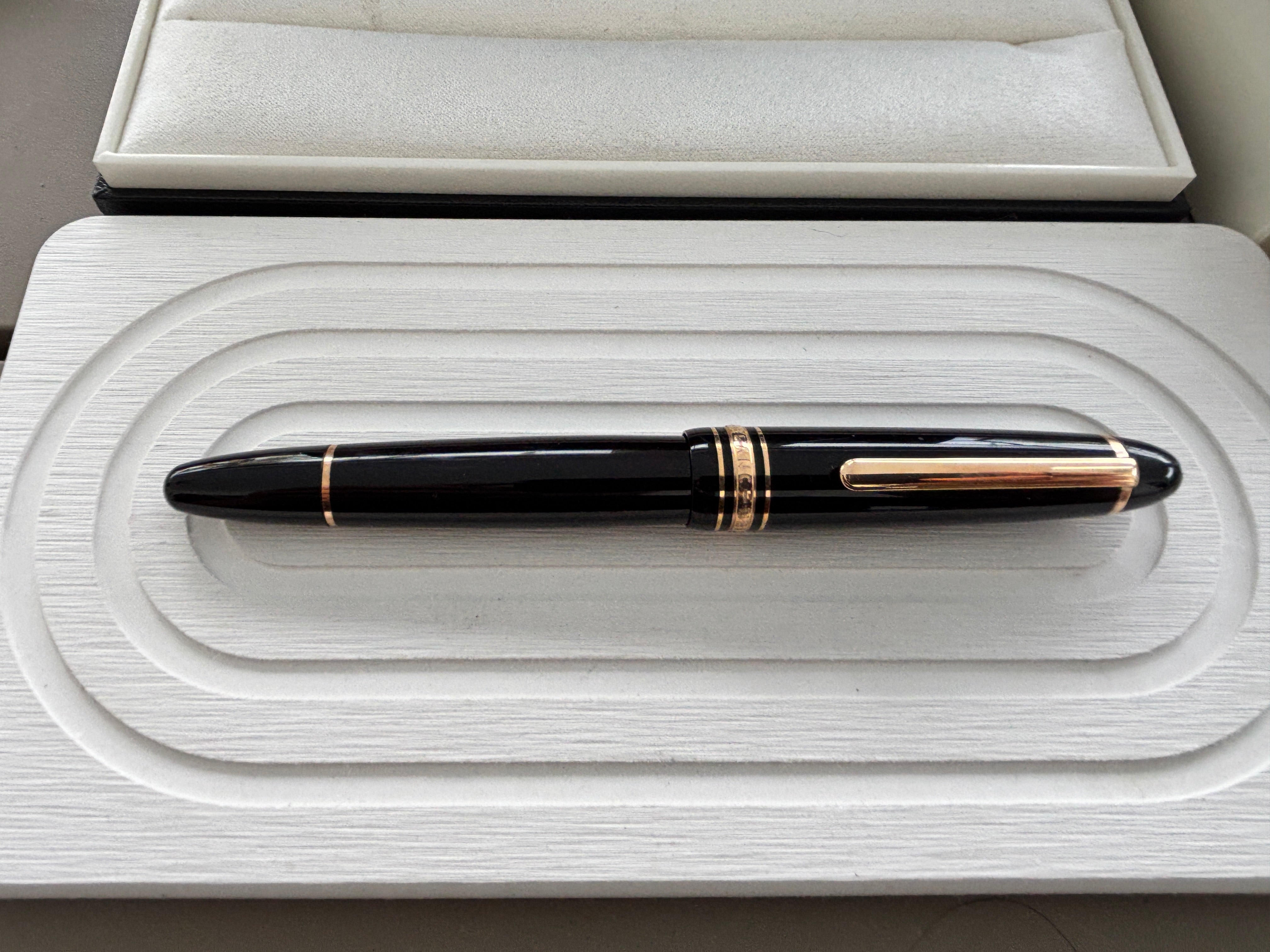 Montblanc Meisterstruck 146 Black Double Broad Left Oblique - Fountain Pen