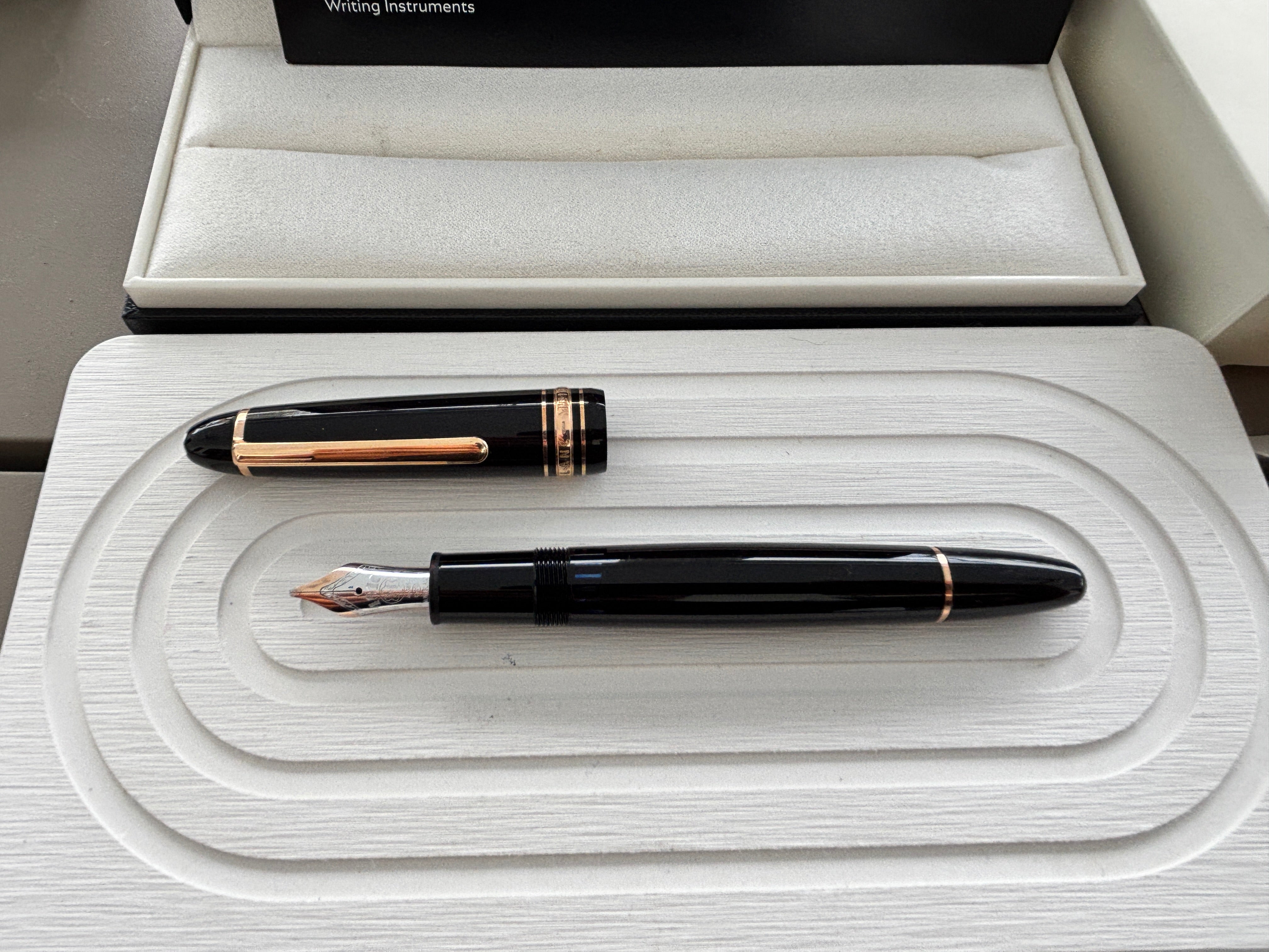 Montblanc Meisterstruck 146 Black Double Broad Left Oblique - Fountain Pen