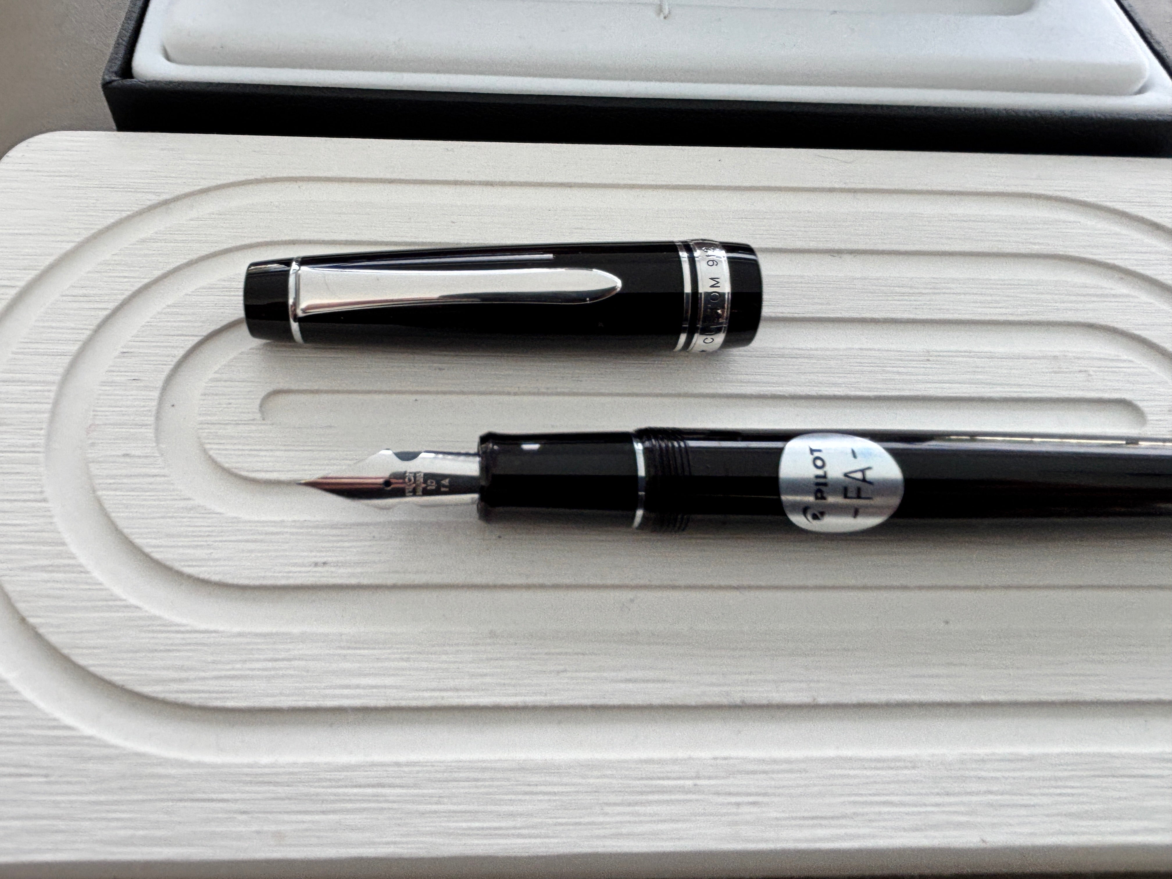 Pilot Custom 912 Black Rhodium FA Flex Nib - Fountain Pen