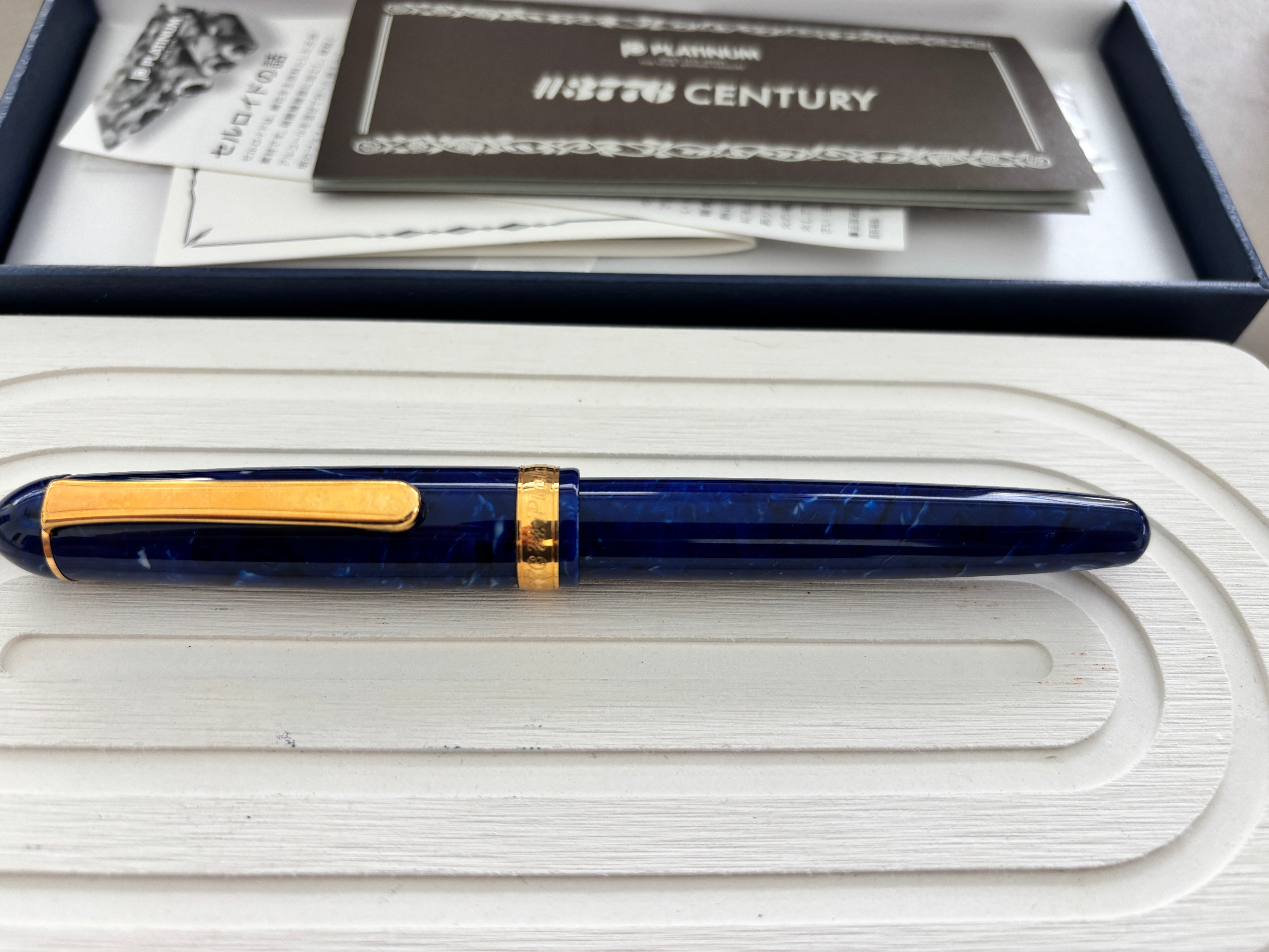 Platinum 3776 Century Blue Celluloid - Fountain Pen