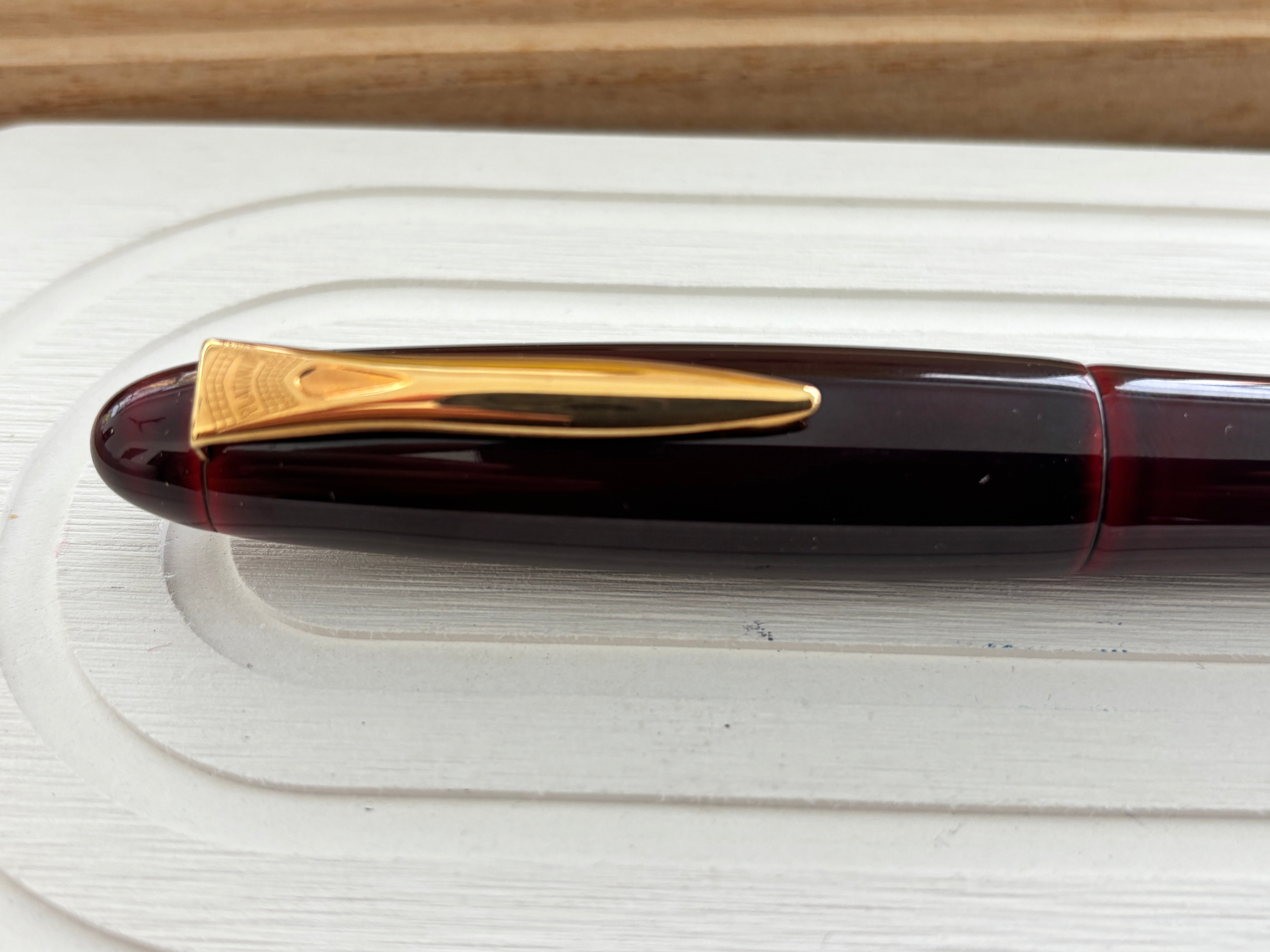 Platinum Izumo Aka (Red) Tamenuri - Fountain Pen