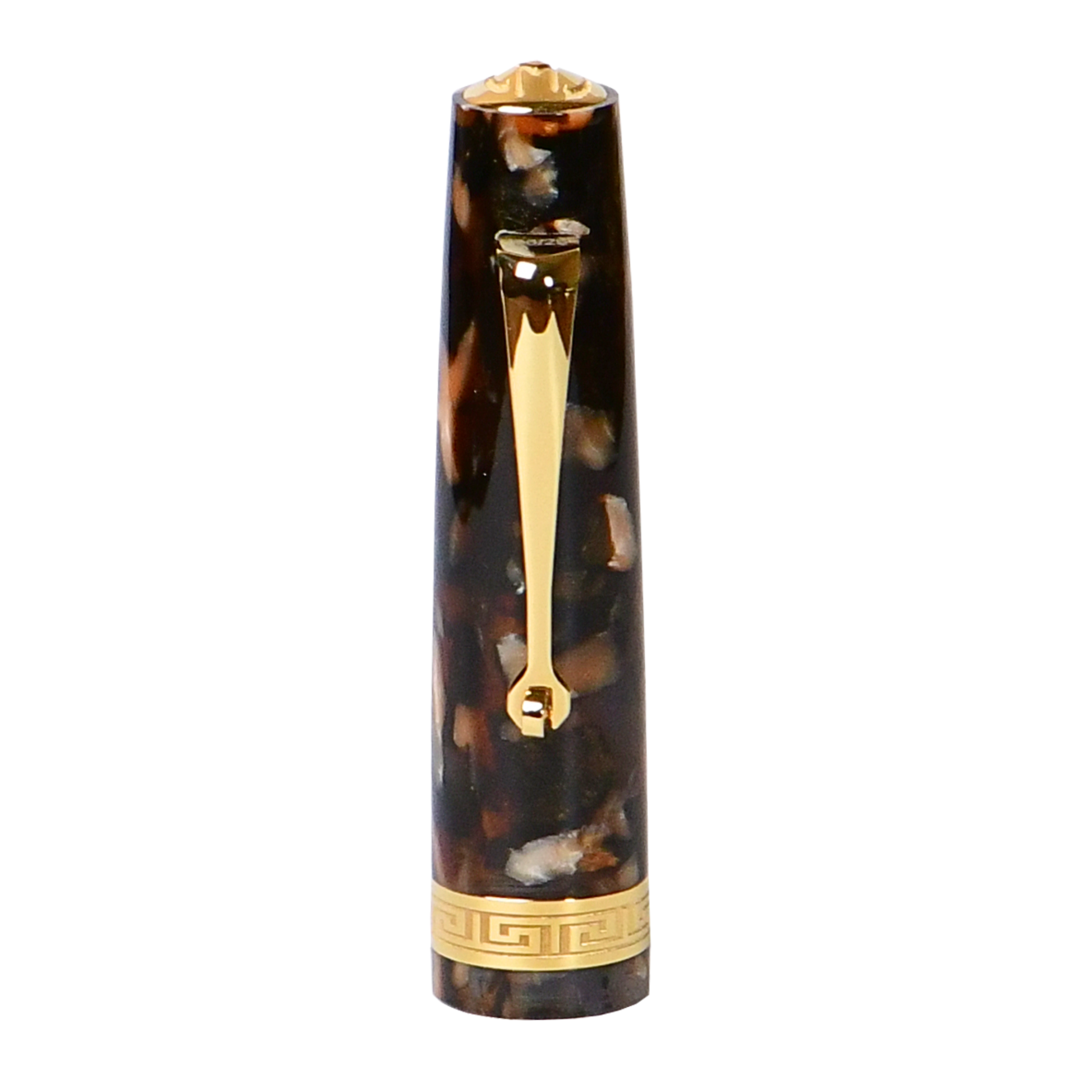 Minerva Terra di Siena Gold Trim Fountain Pen Collection