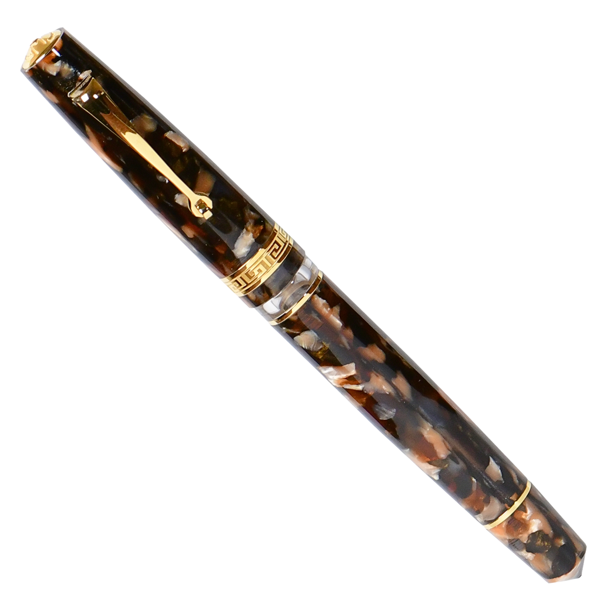 Minerva Terra di Siena Gold Trim Fountain Pen Collection
