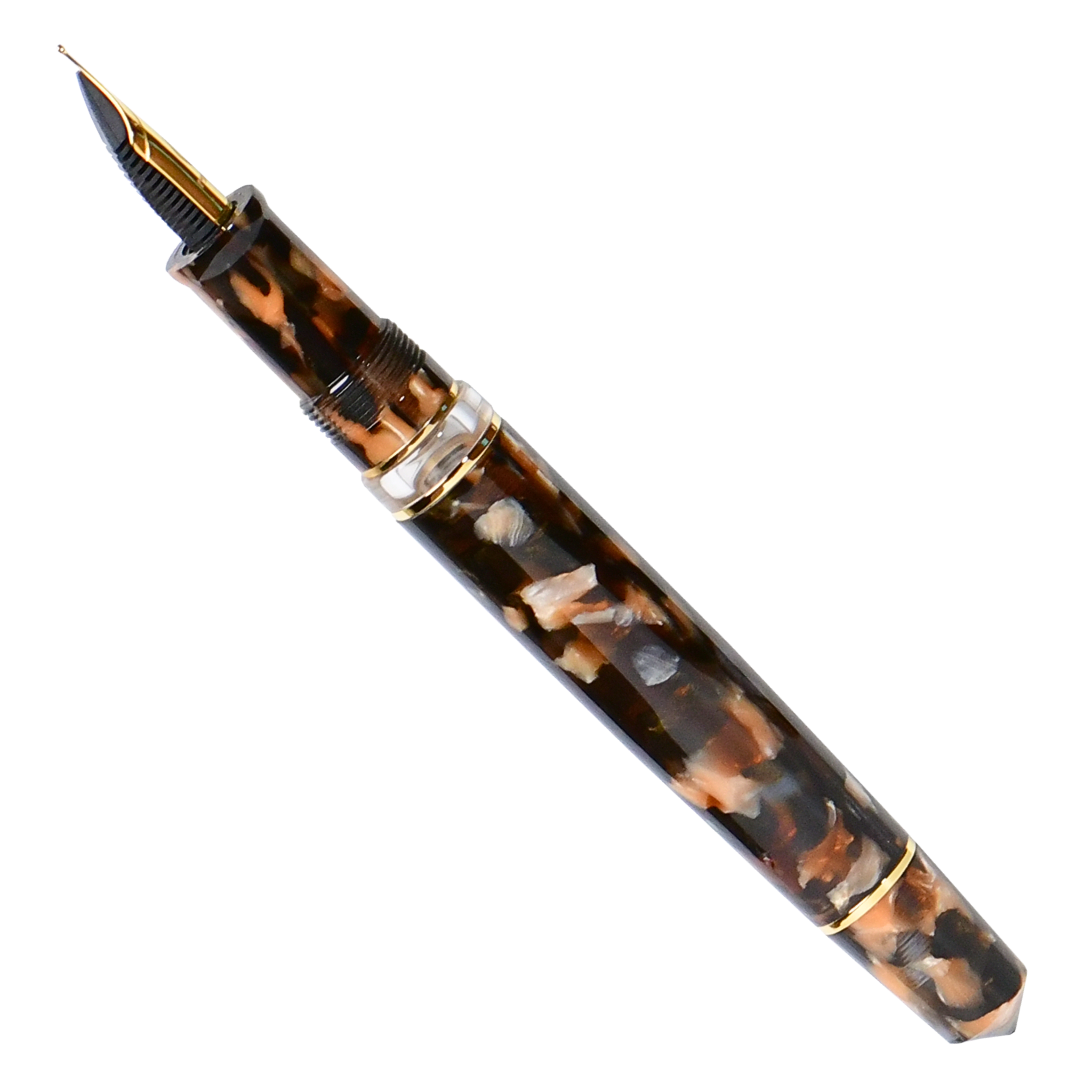 Minerva Terra di Siena Gold Trim Fountain Pen Collection