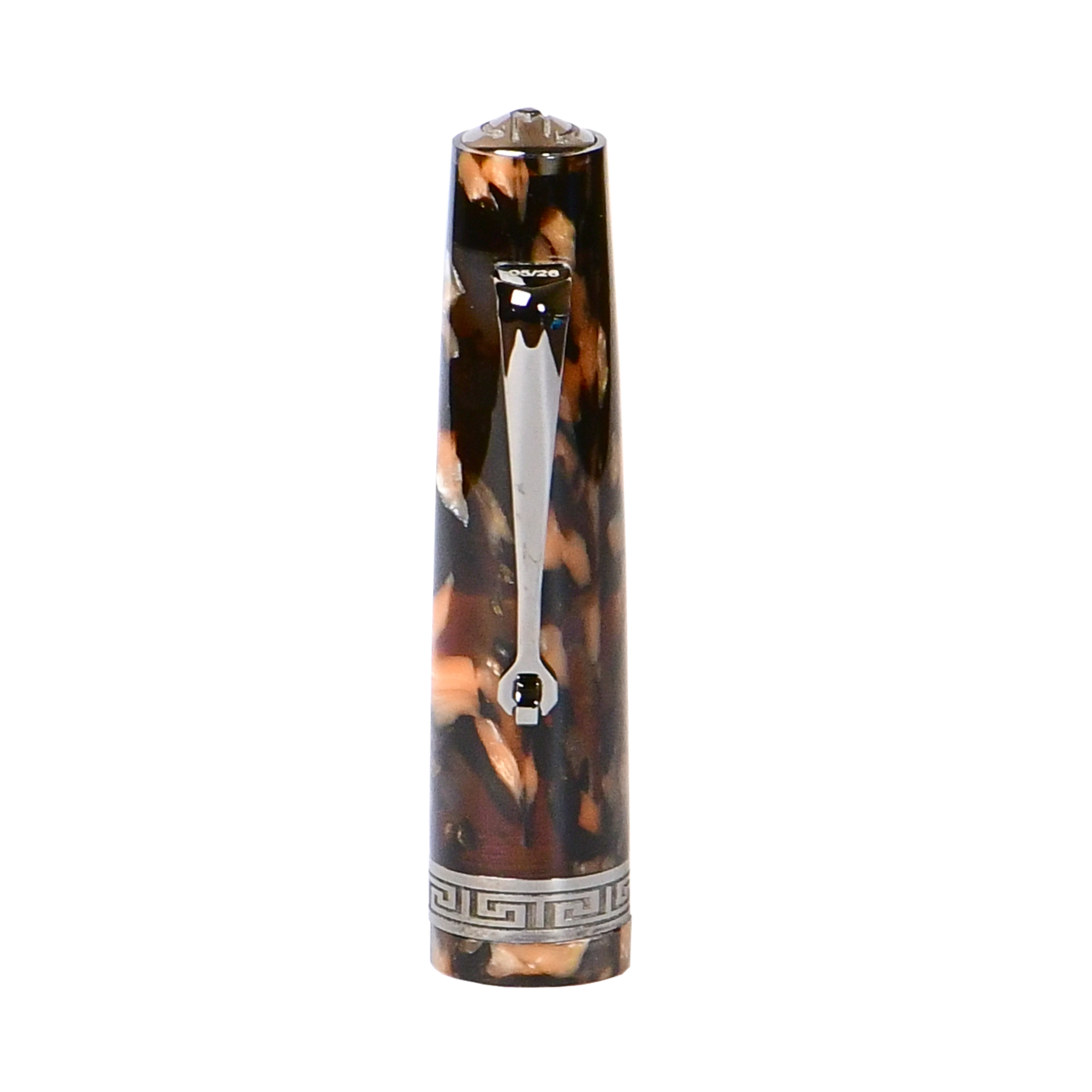 Minerva Terra di Siena Grey ruthenium Trim Fountain Pen Collection