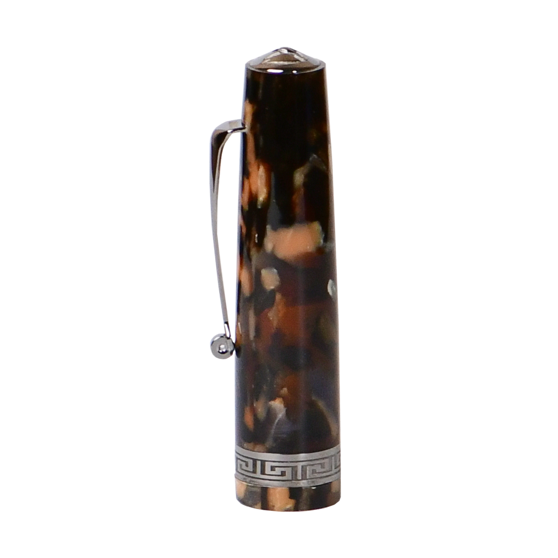 Minerva Terra di Siena Grey ruthenium Trim Fountain Pen Collection
