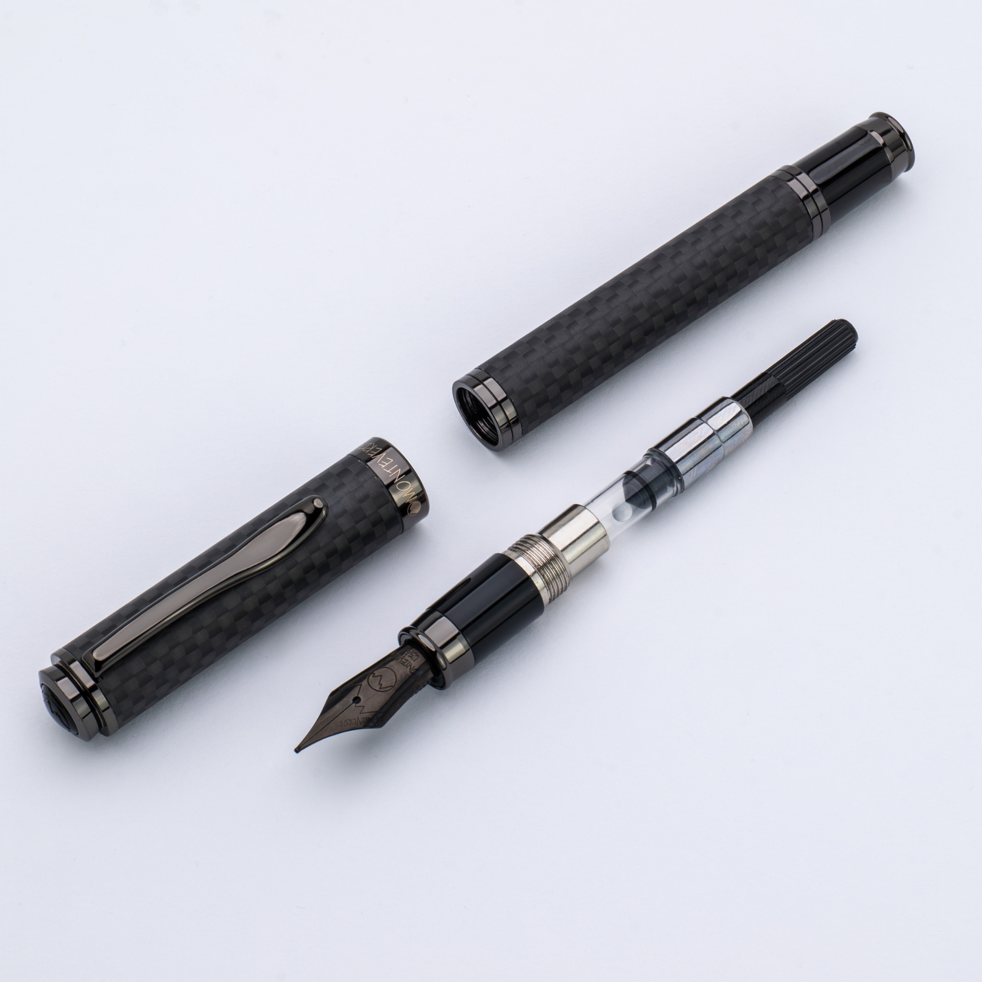 Monteverde Innova Matte Carbon Gunmetal Fountain Pen Collection