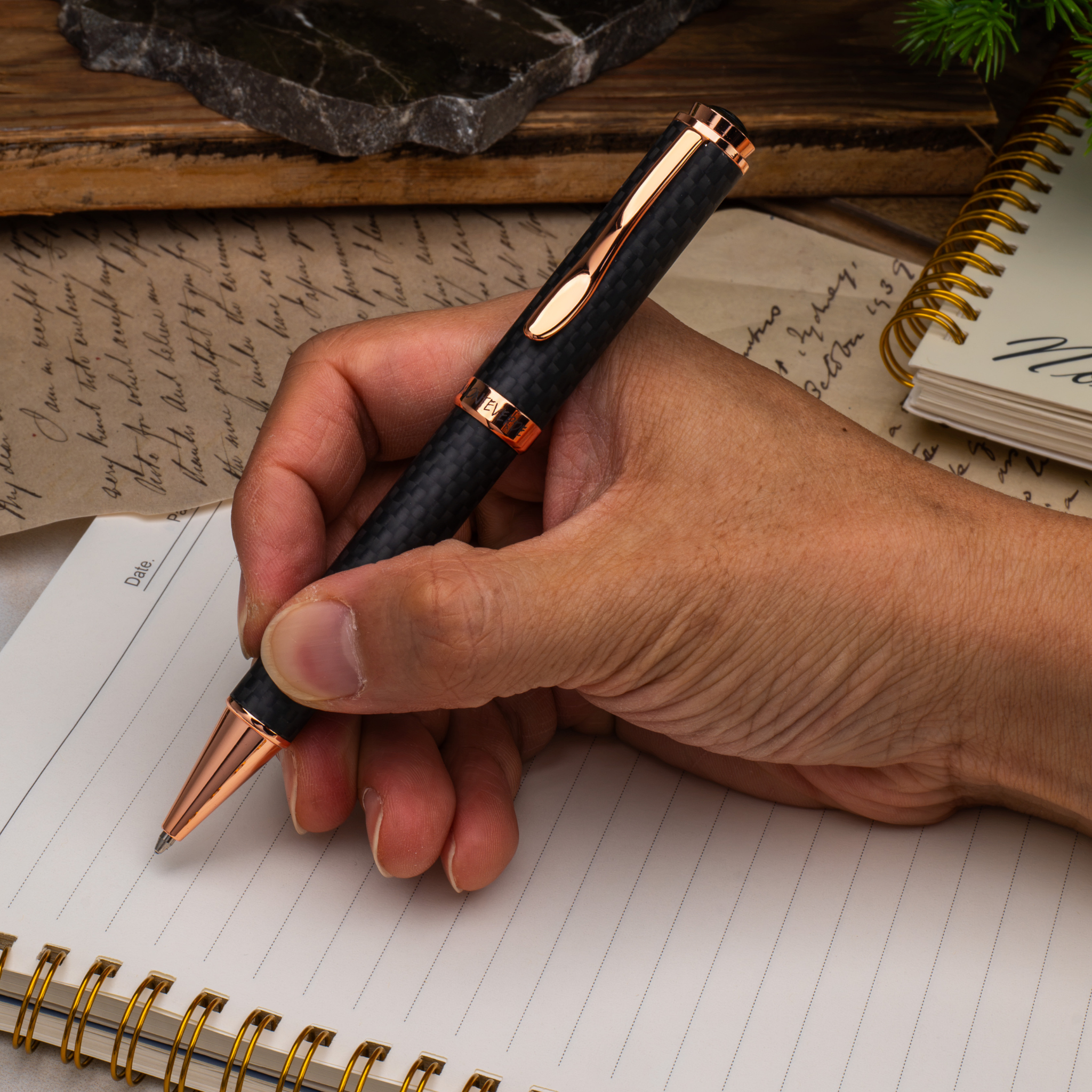 Monteverde Innova Matte Carbon Rosegold Ballpoint Pen Collection