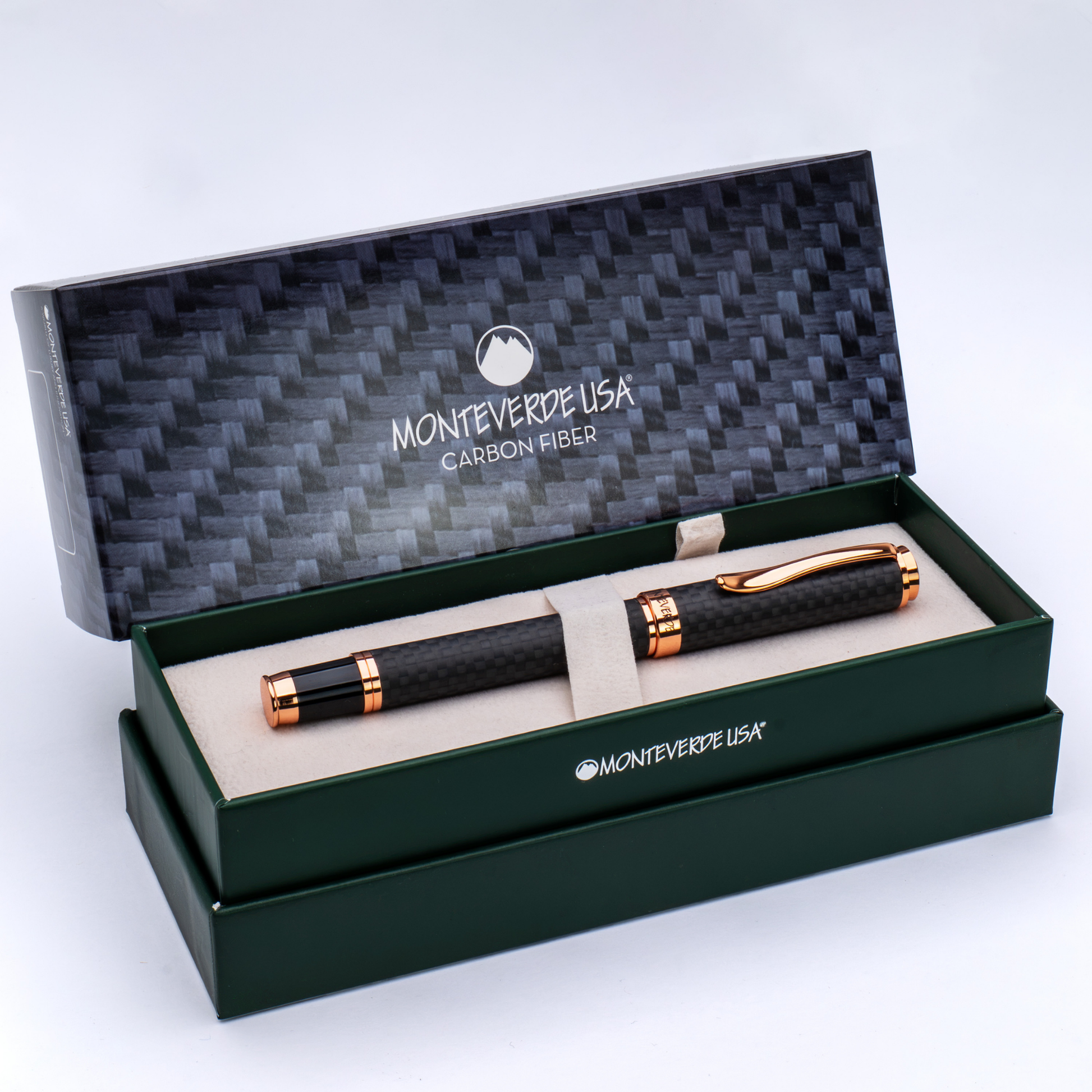 Monteverde Innova Matte Carbon Rosegold Fountain Pen Collection