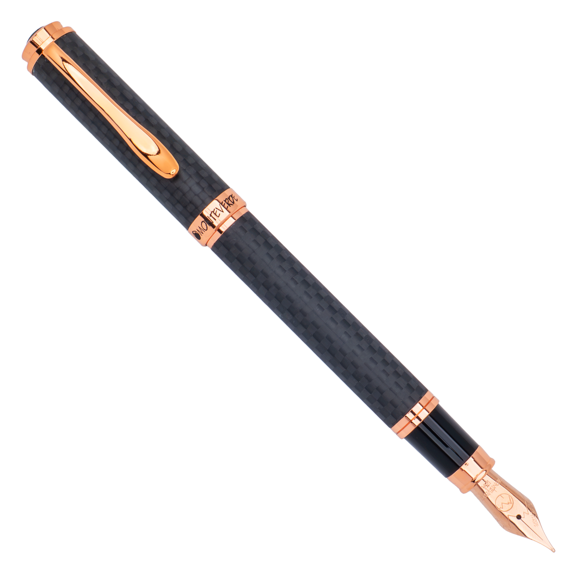 Monteverde Innova Matte Carbon Rosegold Fountain Pen Collection