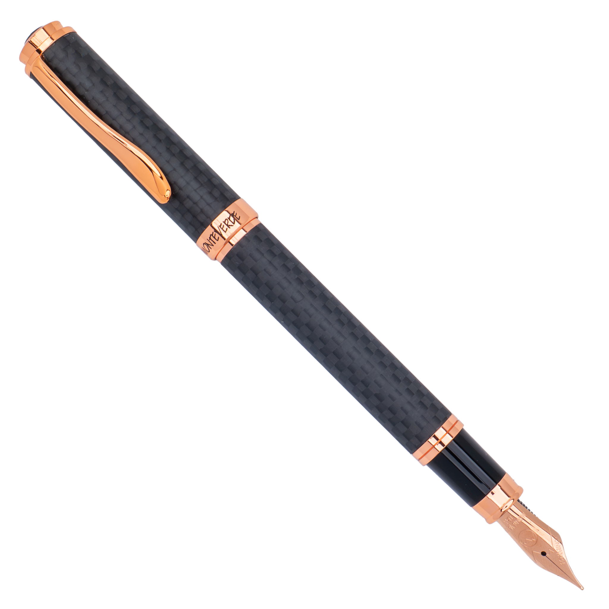 Monteverde Innova Matte Carbon Rosegold Fountain Pen Collection