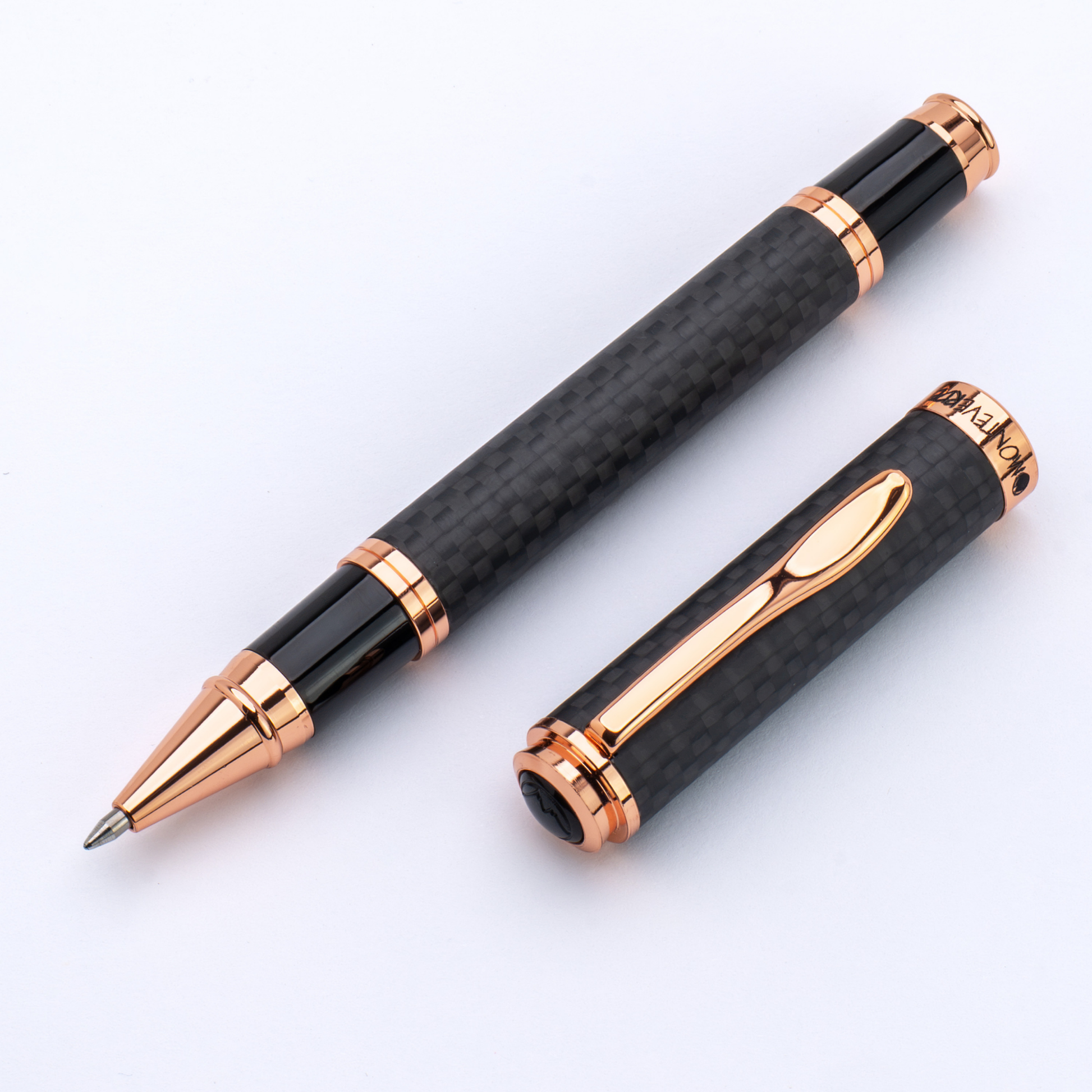 Monteverde Innova Matte Carbon Rosegold Rollerball Pen Collection