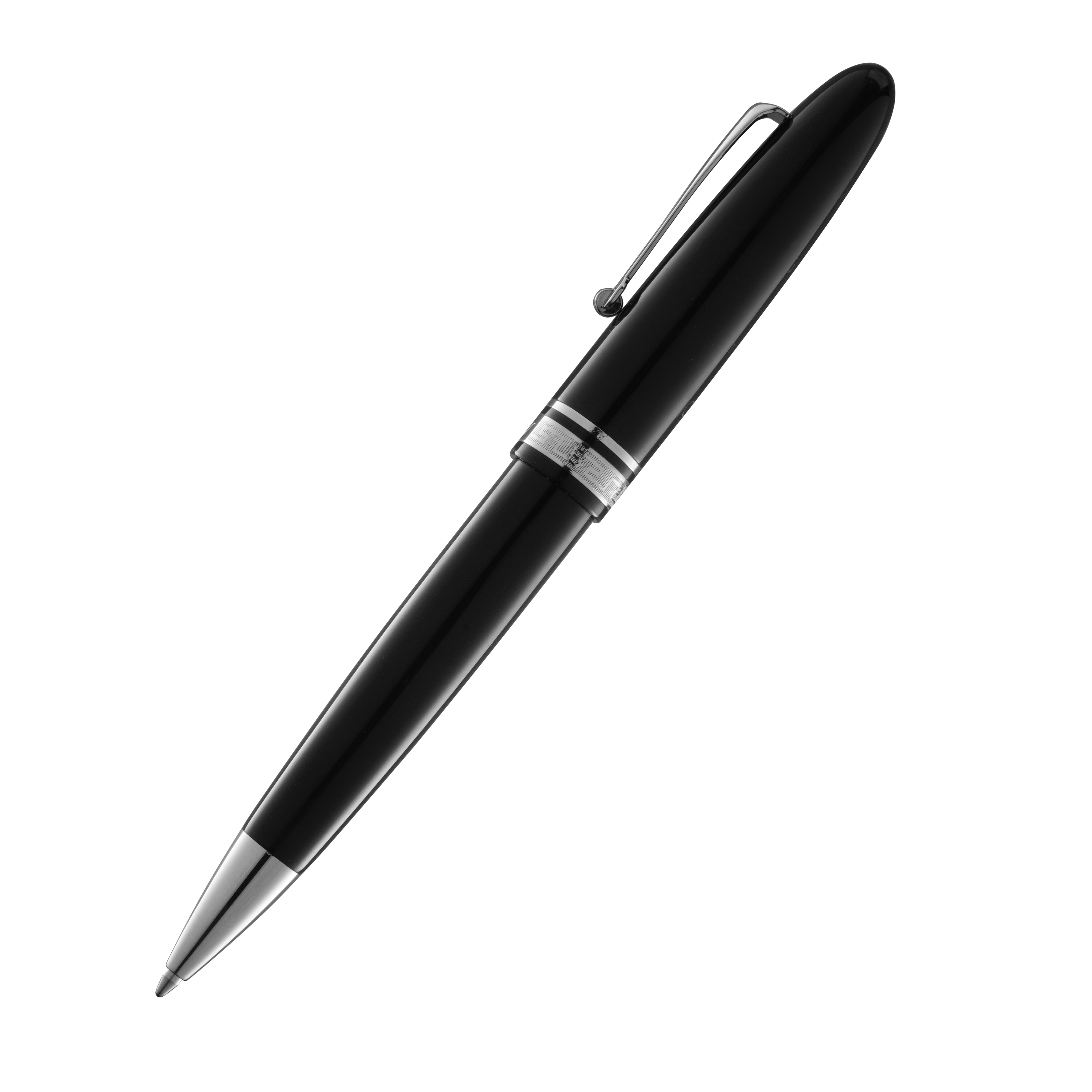 OMAS Ogiva Nera Silver Trim - Ballpoint Pen